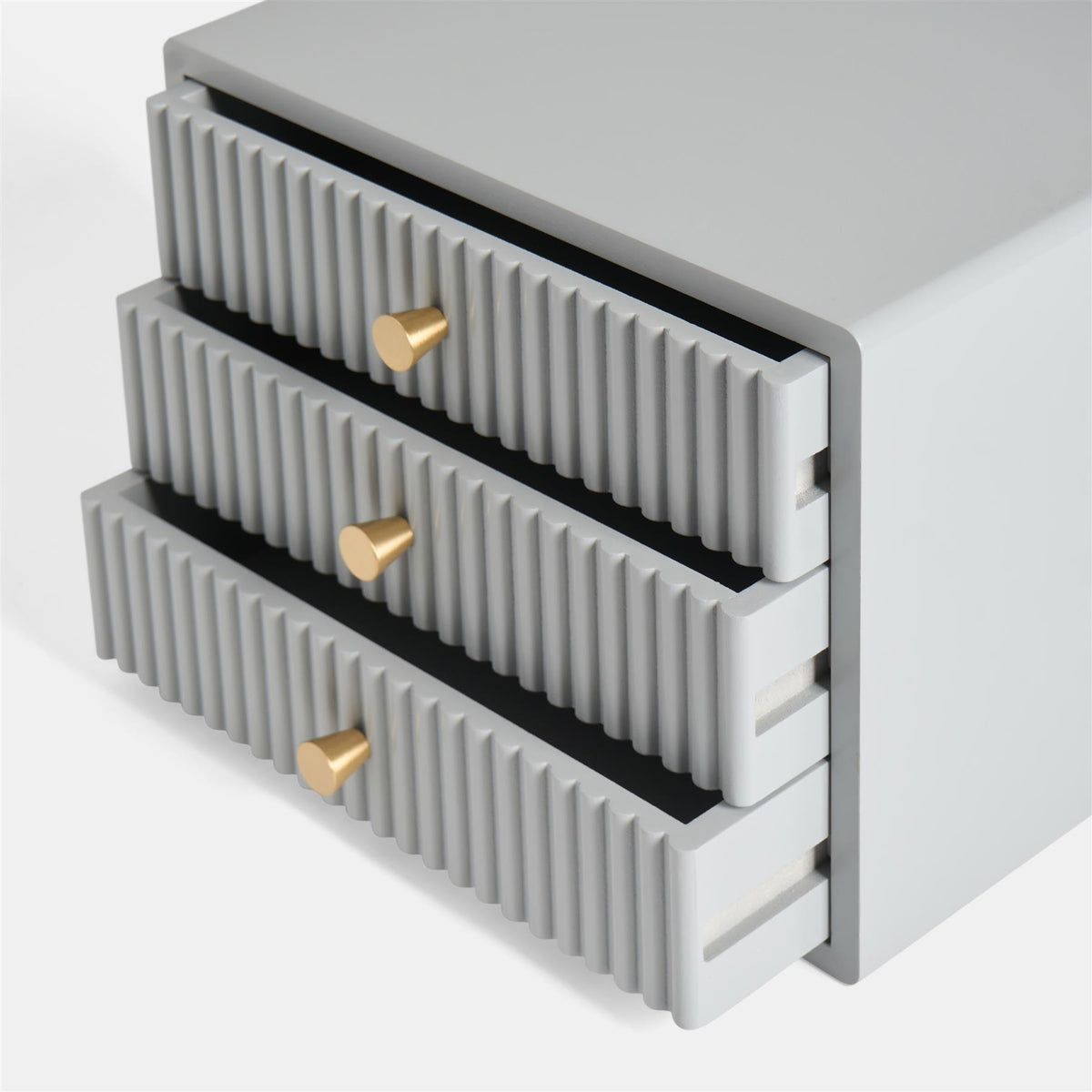 OHS Ribbed Desktop Drawers Organiser Freestanding Tabletop Cabinet Storage Unit