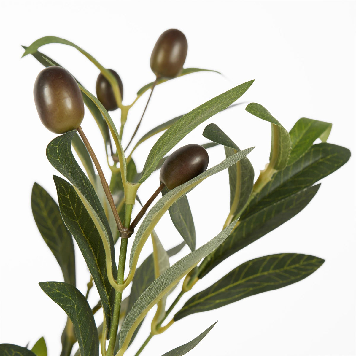 OHS Artificial Tree Plant Foliage in Basket Pot Palm Olive Leaves Tabletop Decor