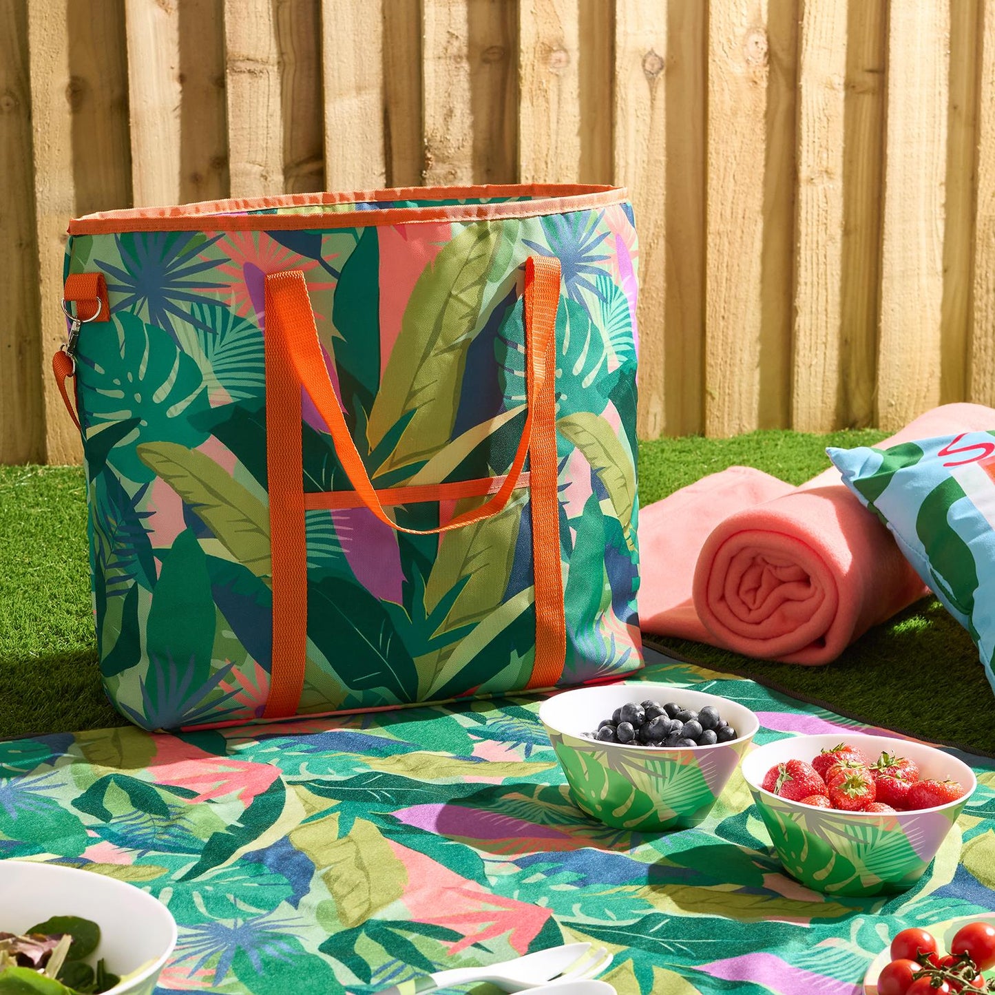 OHS Print Cool Bag Large Reusable Insulated Picnic Tote Bags Handbags for Food