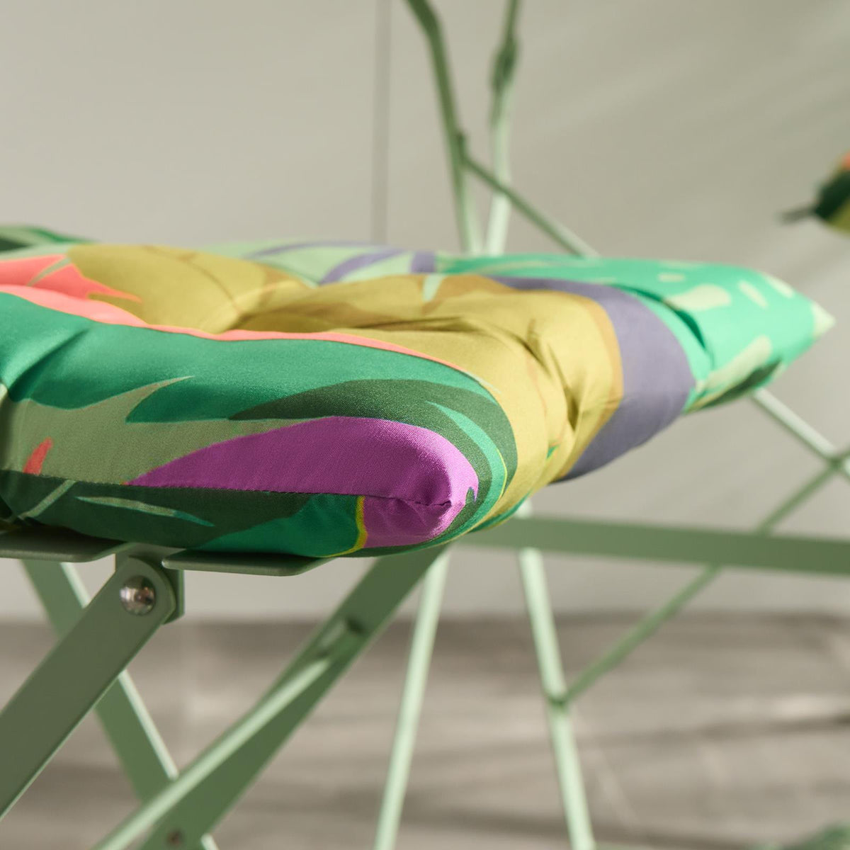 OHS Seat Pads 2 Water Resistant Outdoor Cushions Garden Chair Covers Ties