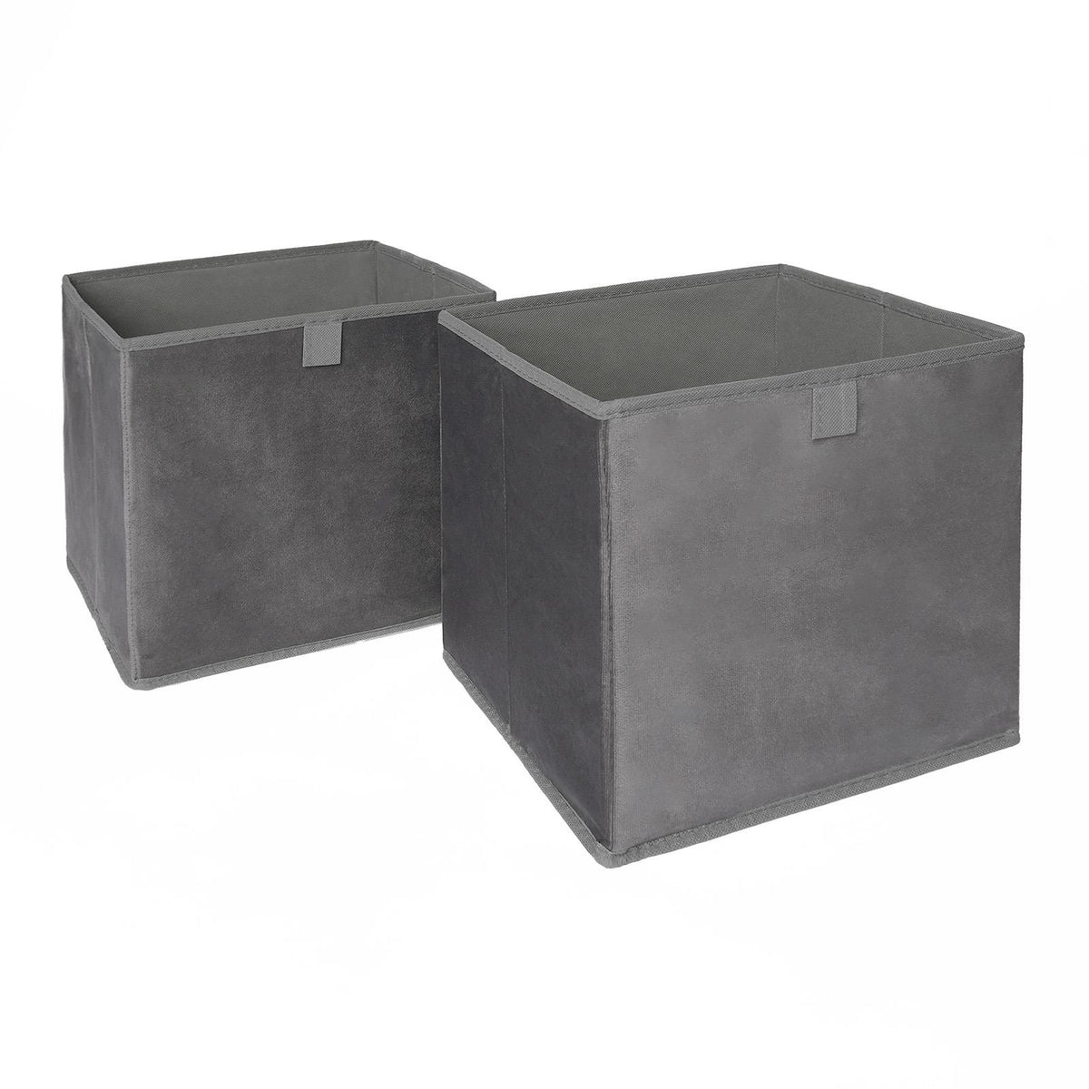 OHS Multi Pack of Matte Velvet Storage Boxes Stylish Foldable Set Square Cube