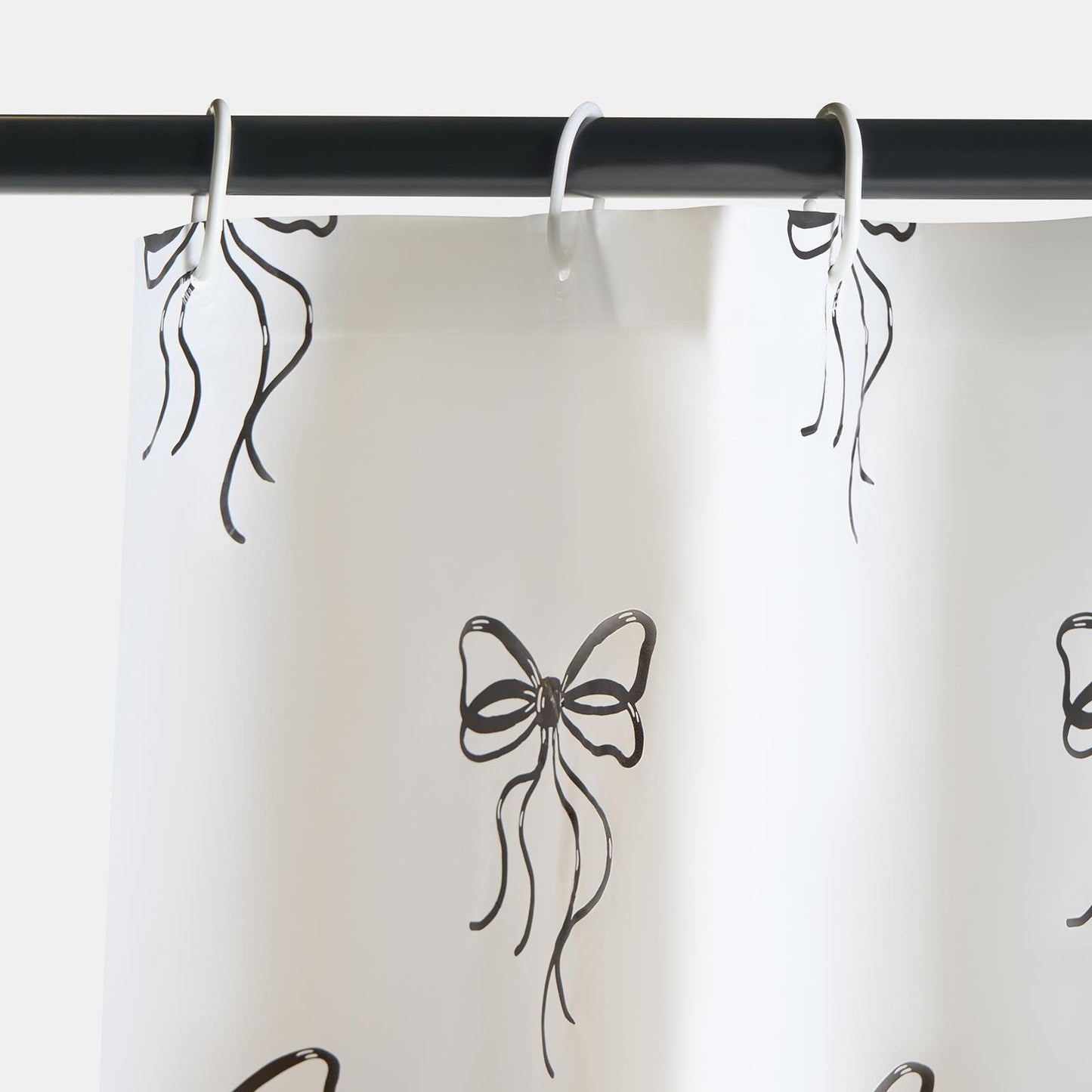 OHS Bows Shower Curtain with 12 Hooks Mould Proof Bathtub Curtains