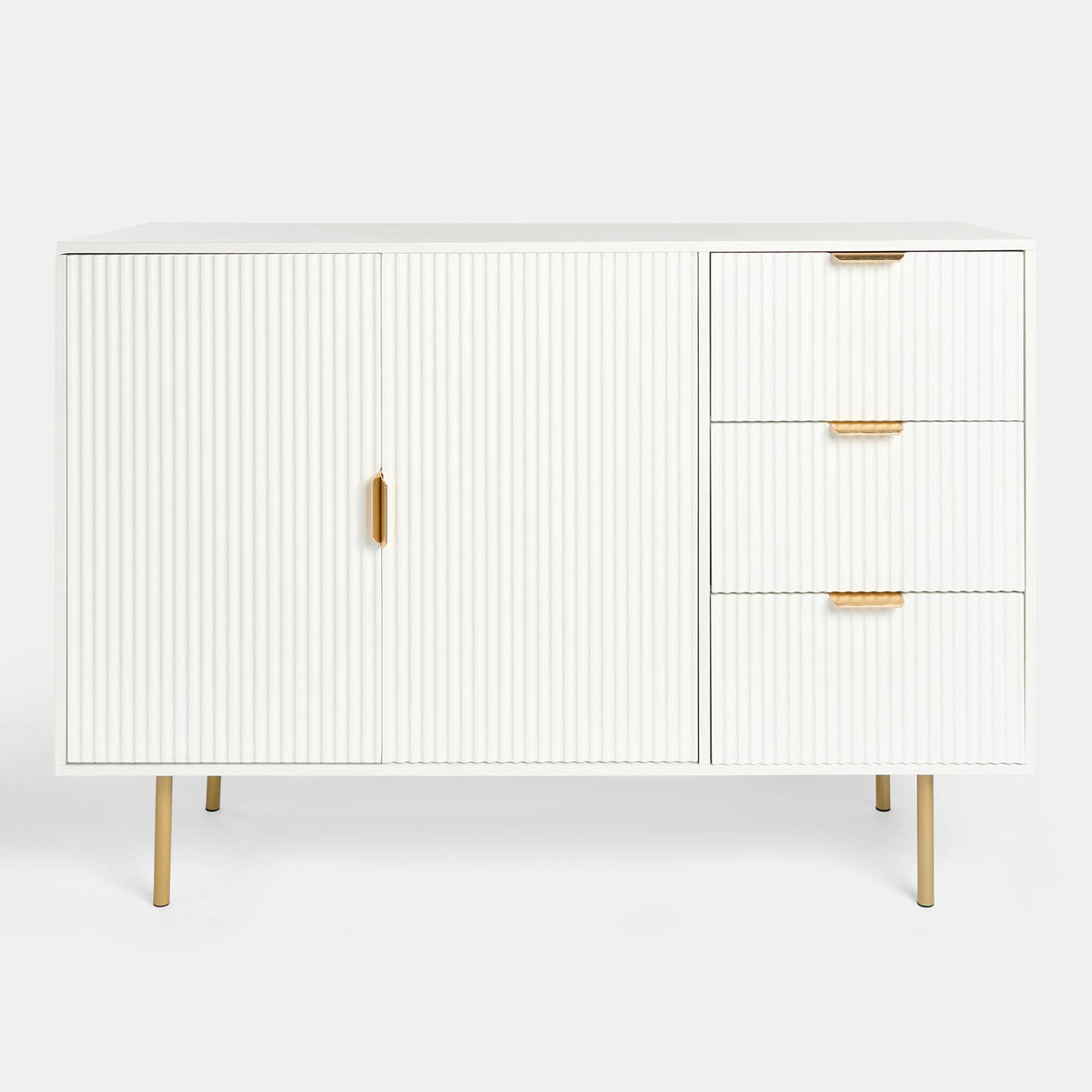OHS Ribbed Drawer Unit Bedside Table 3/4/5/6 Draw Cabinet Nightstand Sideboard