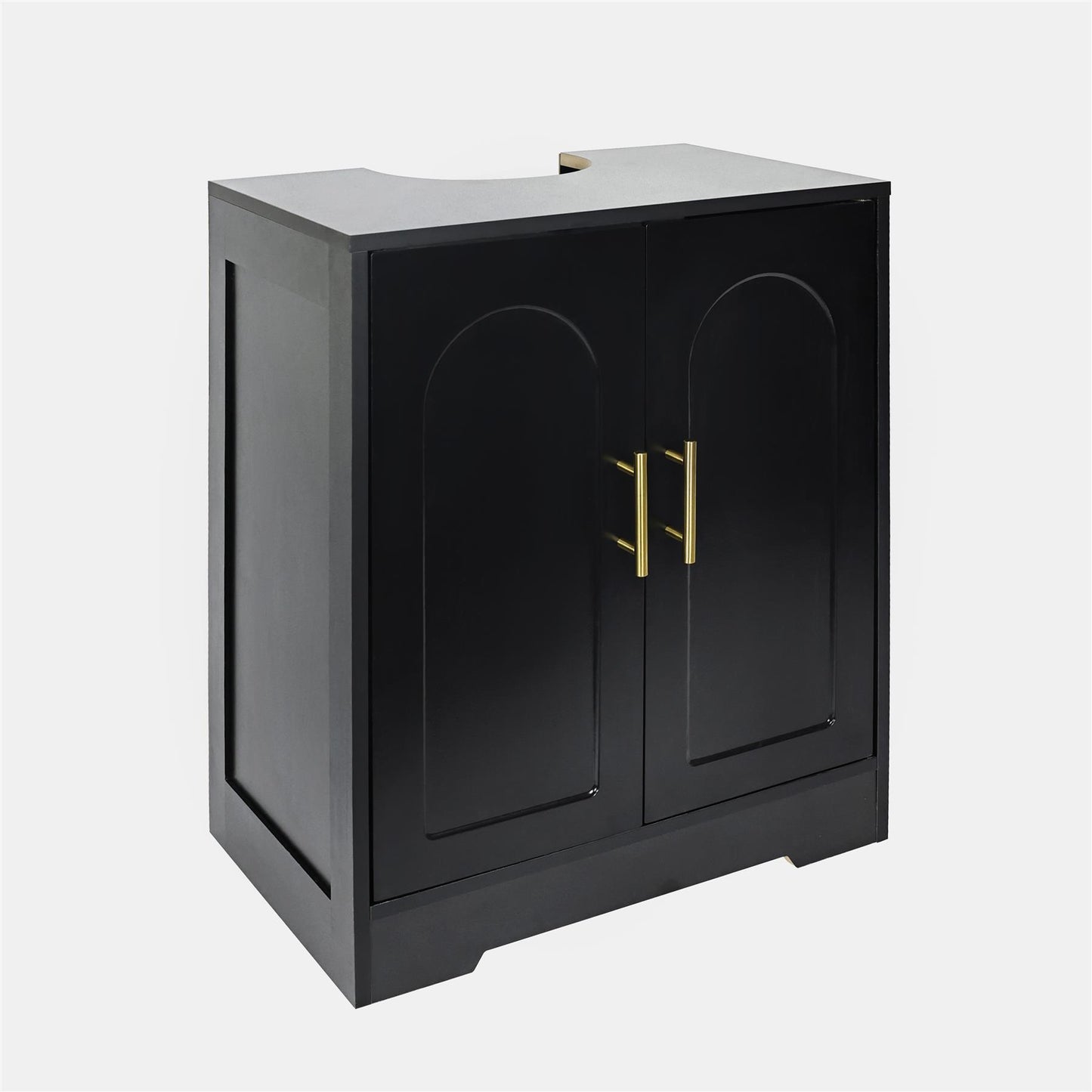 OHS Arch Under Sink Bathroom Cabinet with 2 Doors Wooden Under Basin Storage
