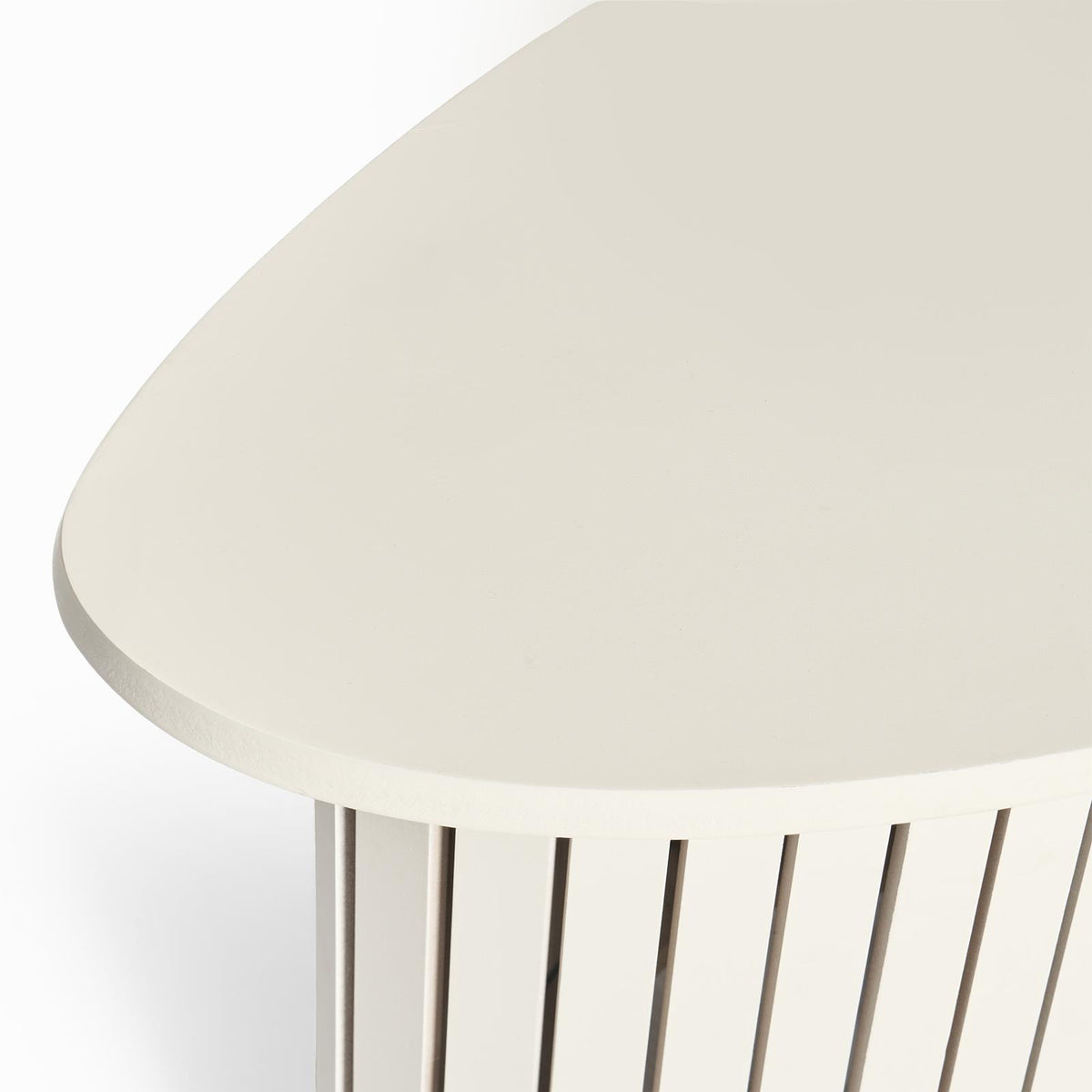 OHS Madison Side Table Ribbed Wood Effect Corner Bedside Coffee Table
