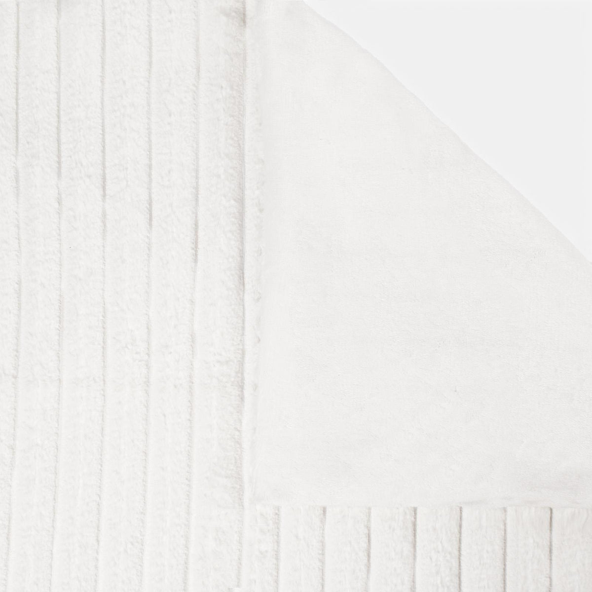 OHS Faux Fur Ribbed Fleece Throw Over Bed Blanket Warm Supersoft