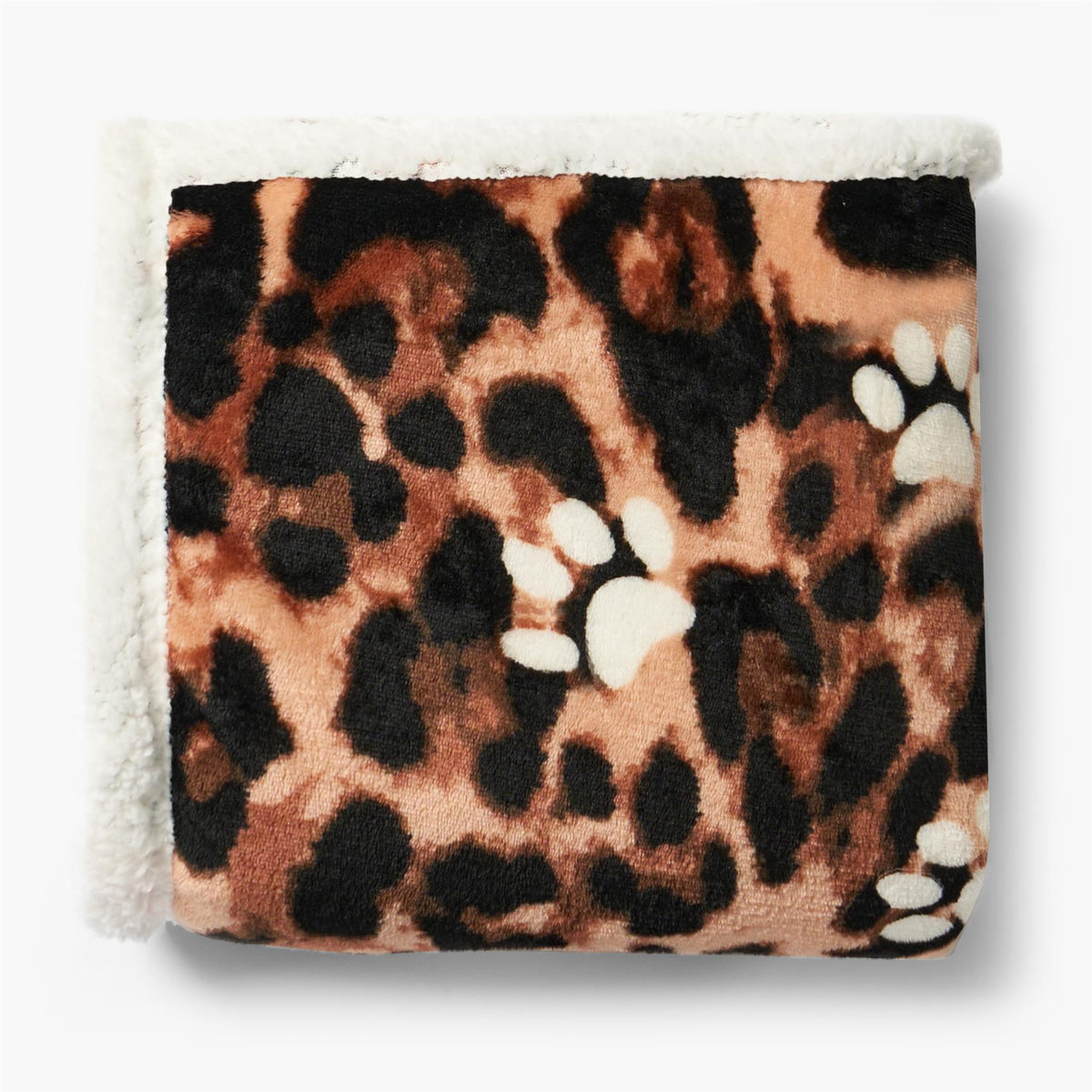 OHS Paw Pet Blanket Reversible Sherpa Fleece Dog Cats Thermal Calming Throw