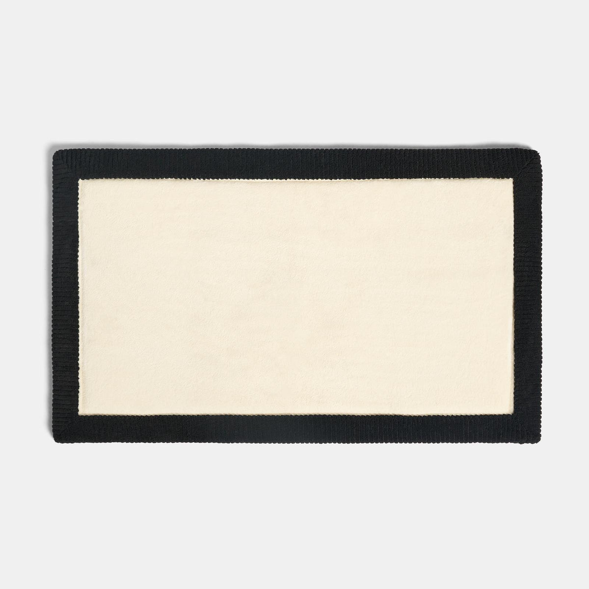 OHS Foam Bath Mat Contrast Border Trim Soft Absorbent Non Slip Shower Rug