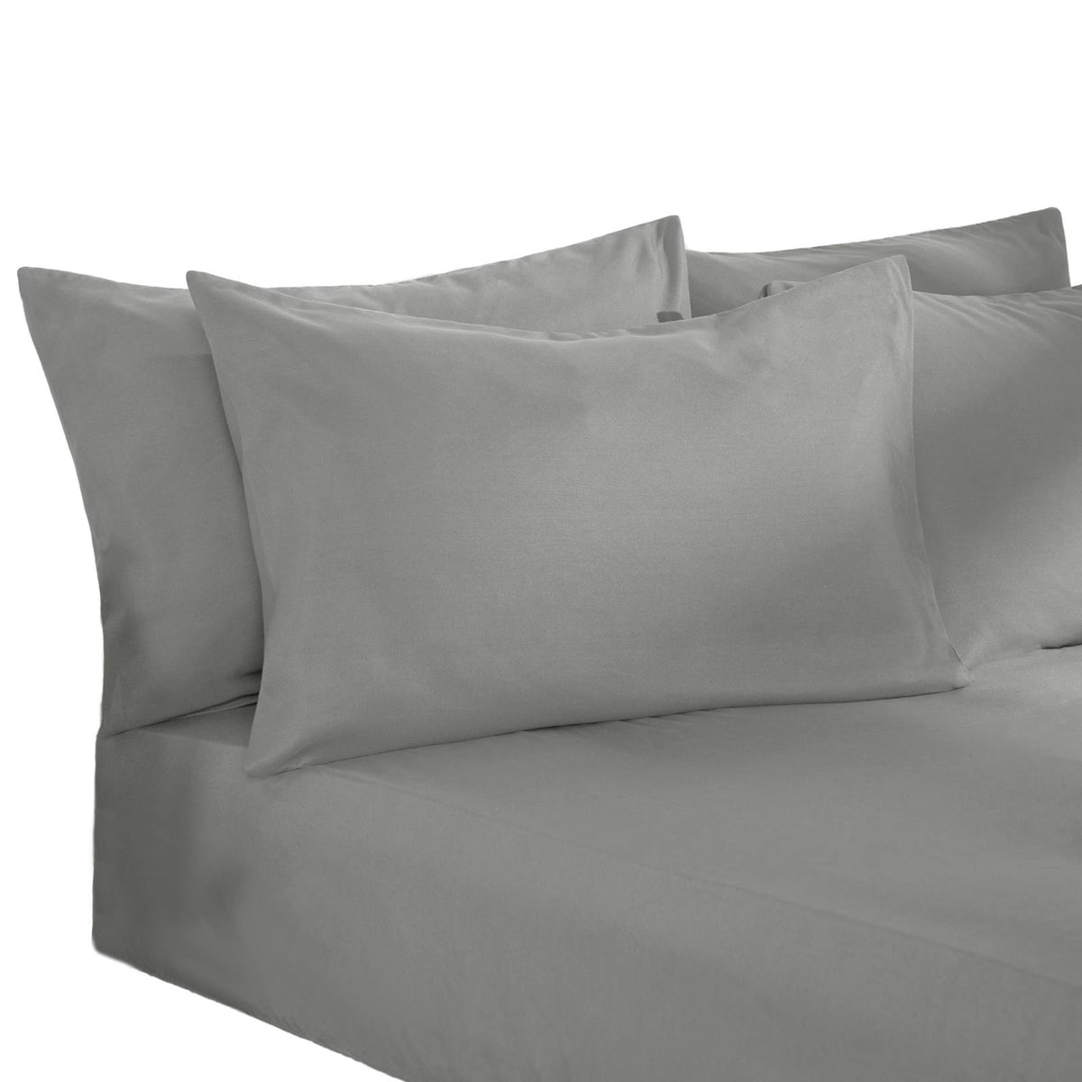 OHS Plain Duvet Cover & Pillowcase Reversible Bedding Set OR Fitted Sheet