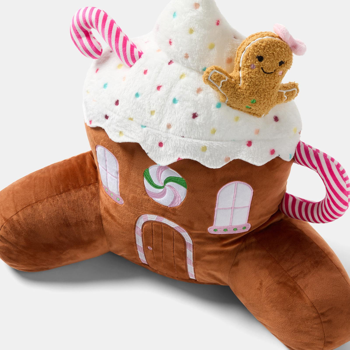 OHS Character Cuddle Cushion Soft Fleece Reading Pillow with Arms Bed Chair
