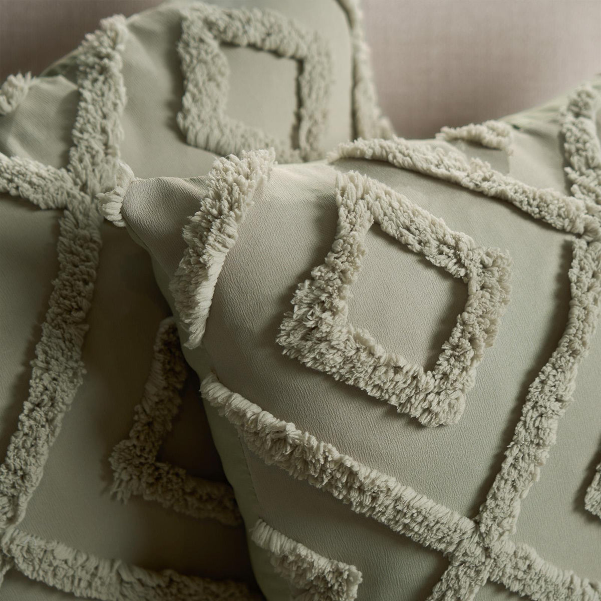 OHS Tufted Cushion Covers 2 Pack Arches Decorative Square Pillowcases