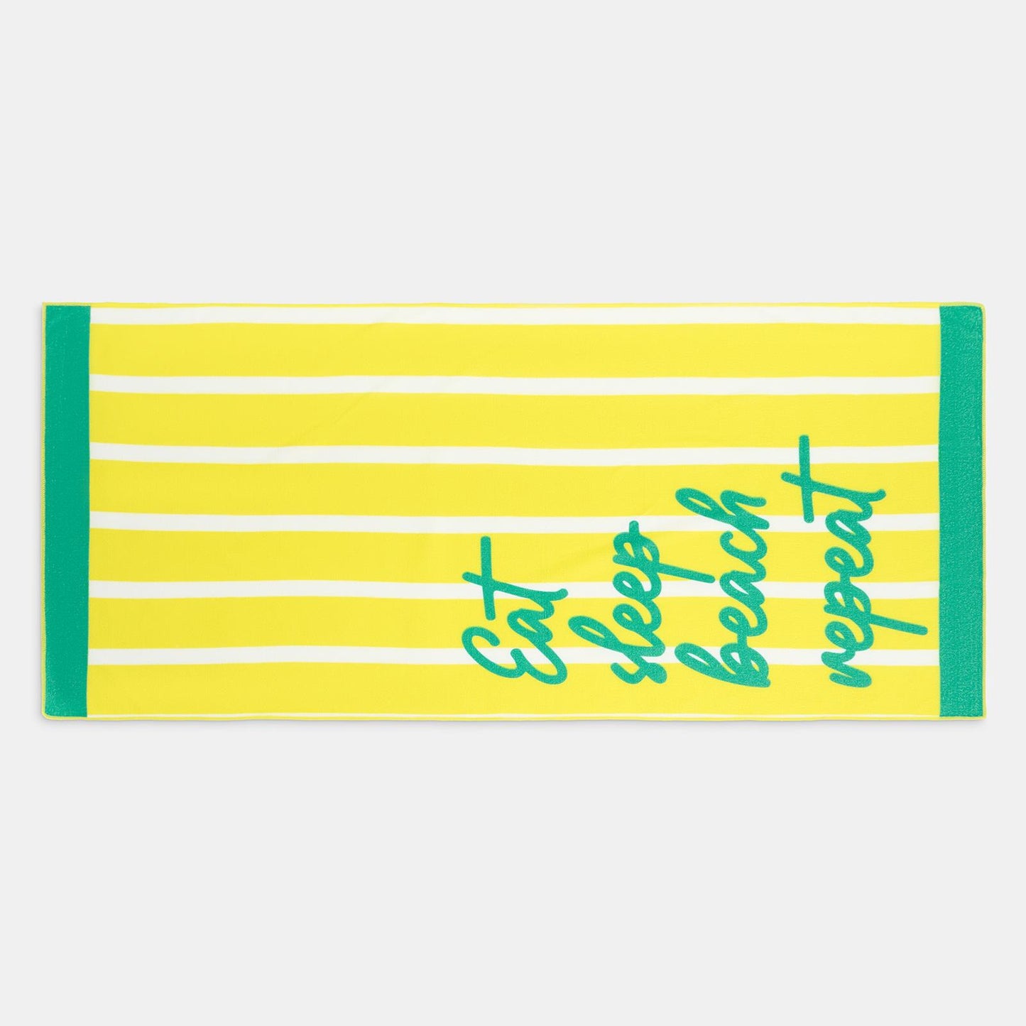 OHS Slogan Beach Towel Printed Quick Dry Summer Travel Microfibre Absorbent Swim
