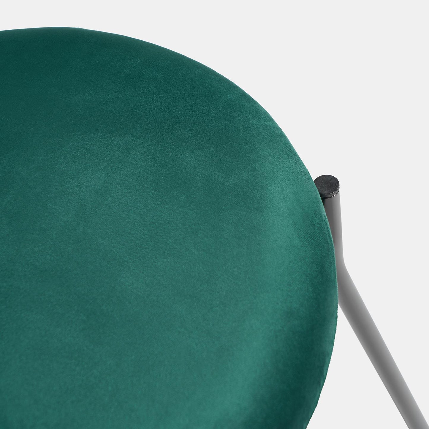 OHS Matte Velvet Dining Chair with Metal Legs Modern Upholstered Kitchen Chair