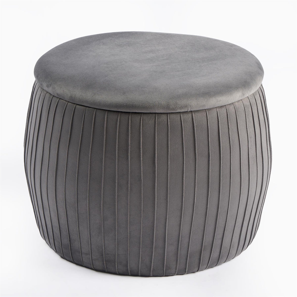 Ottoman Storage Stool Matte Velvet Pleated Home Decor Vanity Pouffe Chair Seat