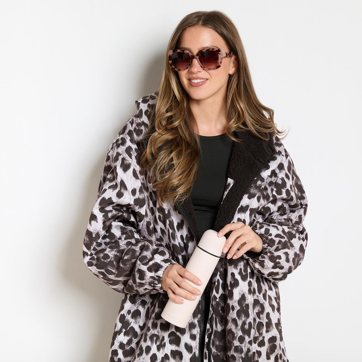 OHS Drying Changing Robe Sherpa Lined Water Resistant Oversize Coat Adults Kids