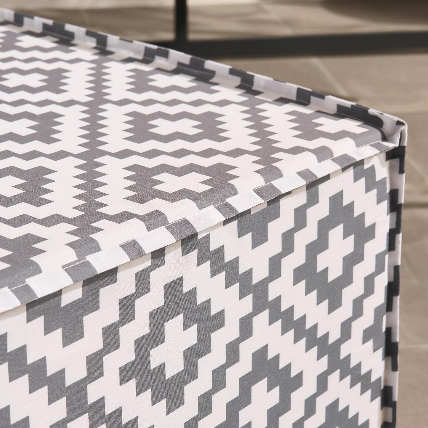 OHS Geometric Garden Pouffe Outdoor Stool Square Footrest Table Side Chair Seat