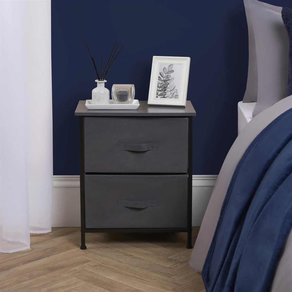 OHS Fabric Cabinet Bedside 2/3/4/5/6 Drawers Storage Unit Clothes Home Organiser