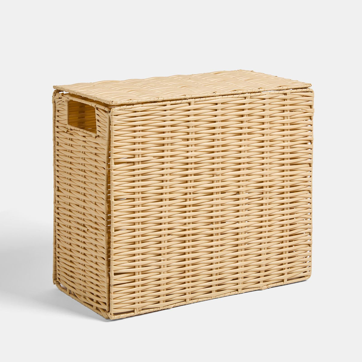 OHS Collapsible Laundry Basket Woven Folding Hamper Bathroom Corner Storage