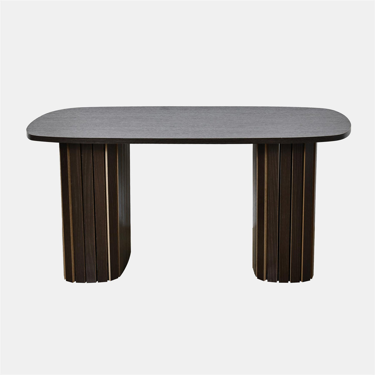 OHS Madison Coffee Table Ribbed Engineered Wood Side End Desk Home Decor