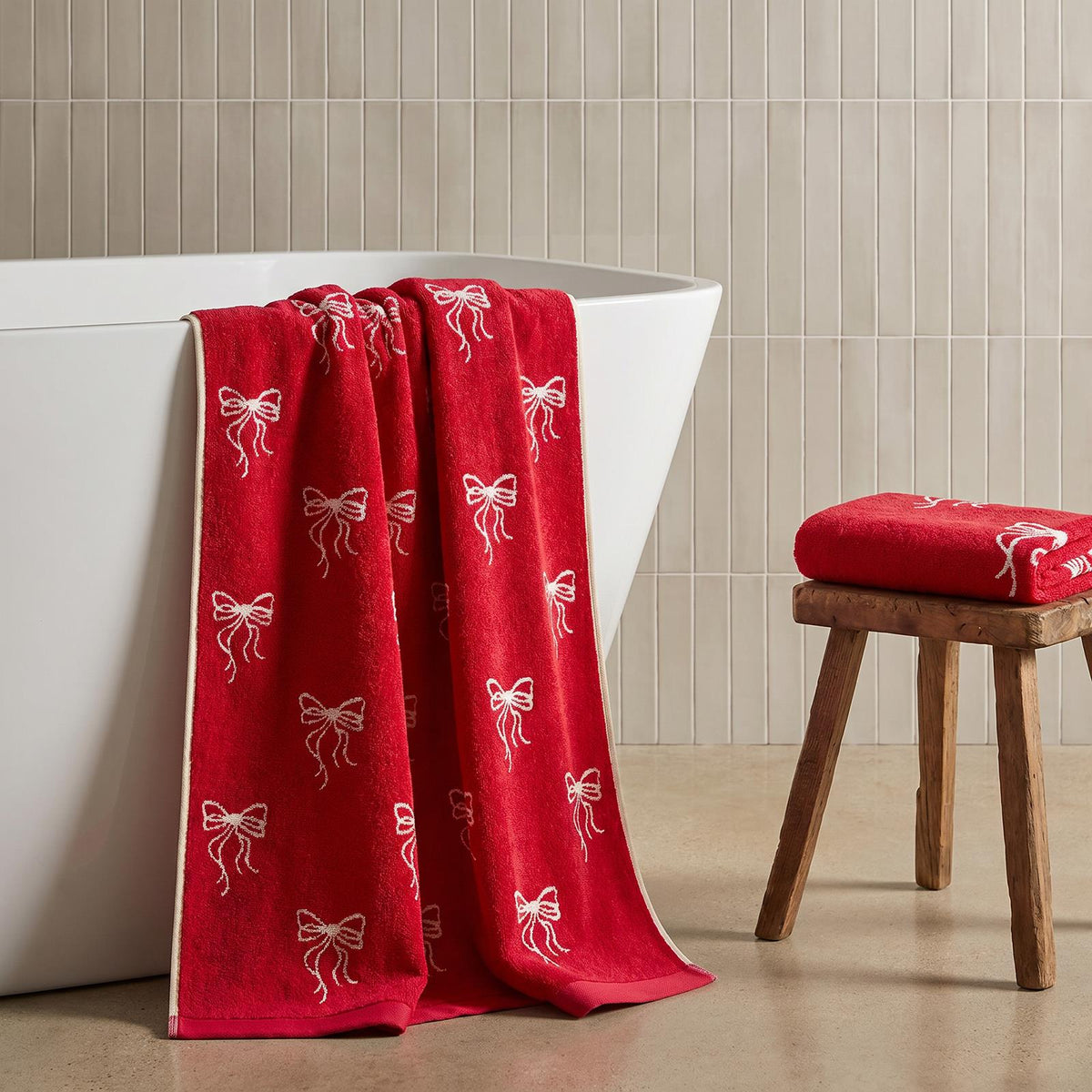 OHS Bows Towels 100% Premium Cotton Highly Absorbent Hand Bath Towel Sheet