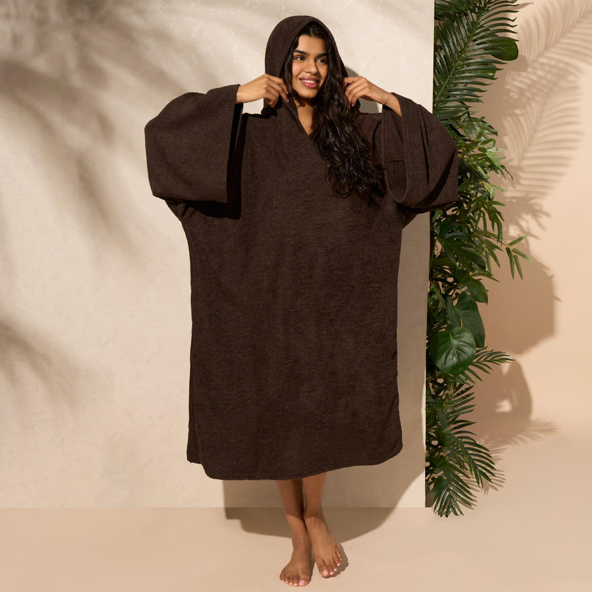 OHS Hooded Towel Poncho Adult Absorbent Dry Beach Swim Bath Changing Robe