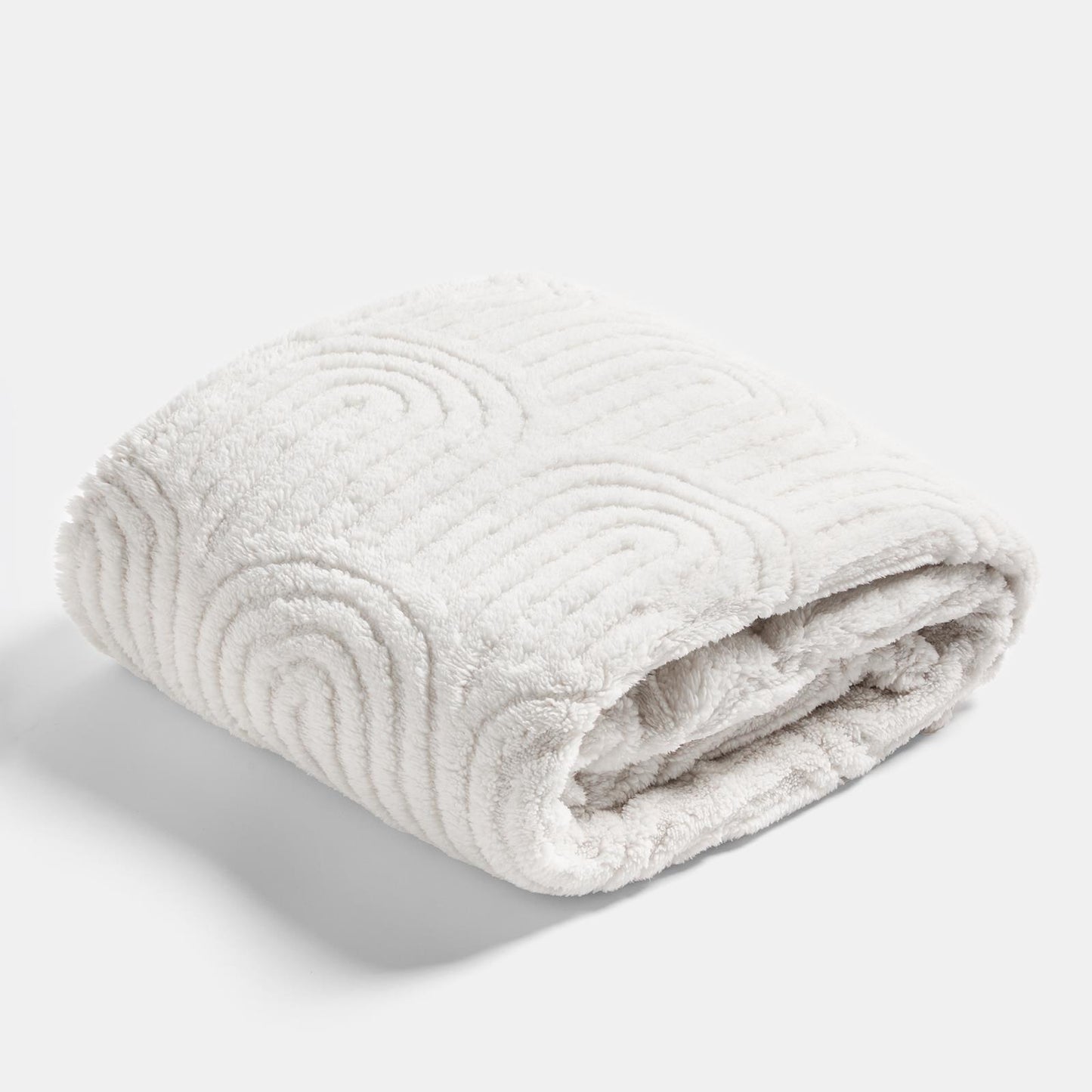 OHS Tufted Arches Throw Teddy Fleece Blanket Winter Soft Warm Bedspread