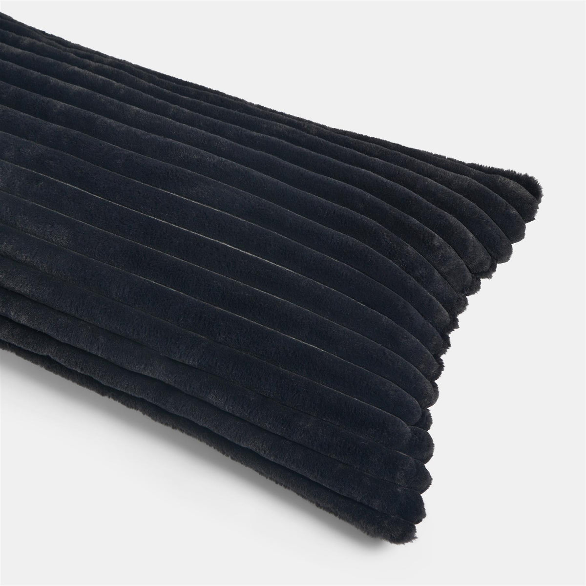 OHS Ribbed Bolster Pillow Faux Fur Long Luxury Soft Maternity Support Cushion