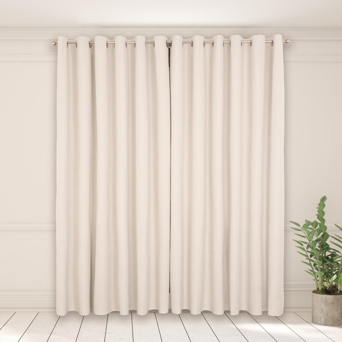 OHS Eyelet Blackout Curtains Woven Ready Made Ring Top Thermal Texture Thick