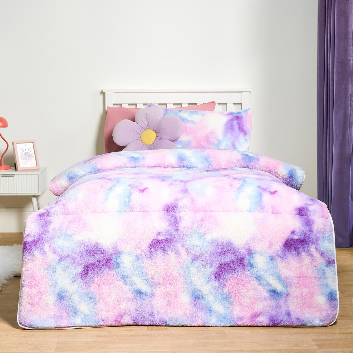 OHS Coverless Duvet 10.5 TOG Teddy Fleece Pillowcase Bedding Set Double King