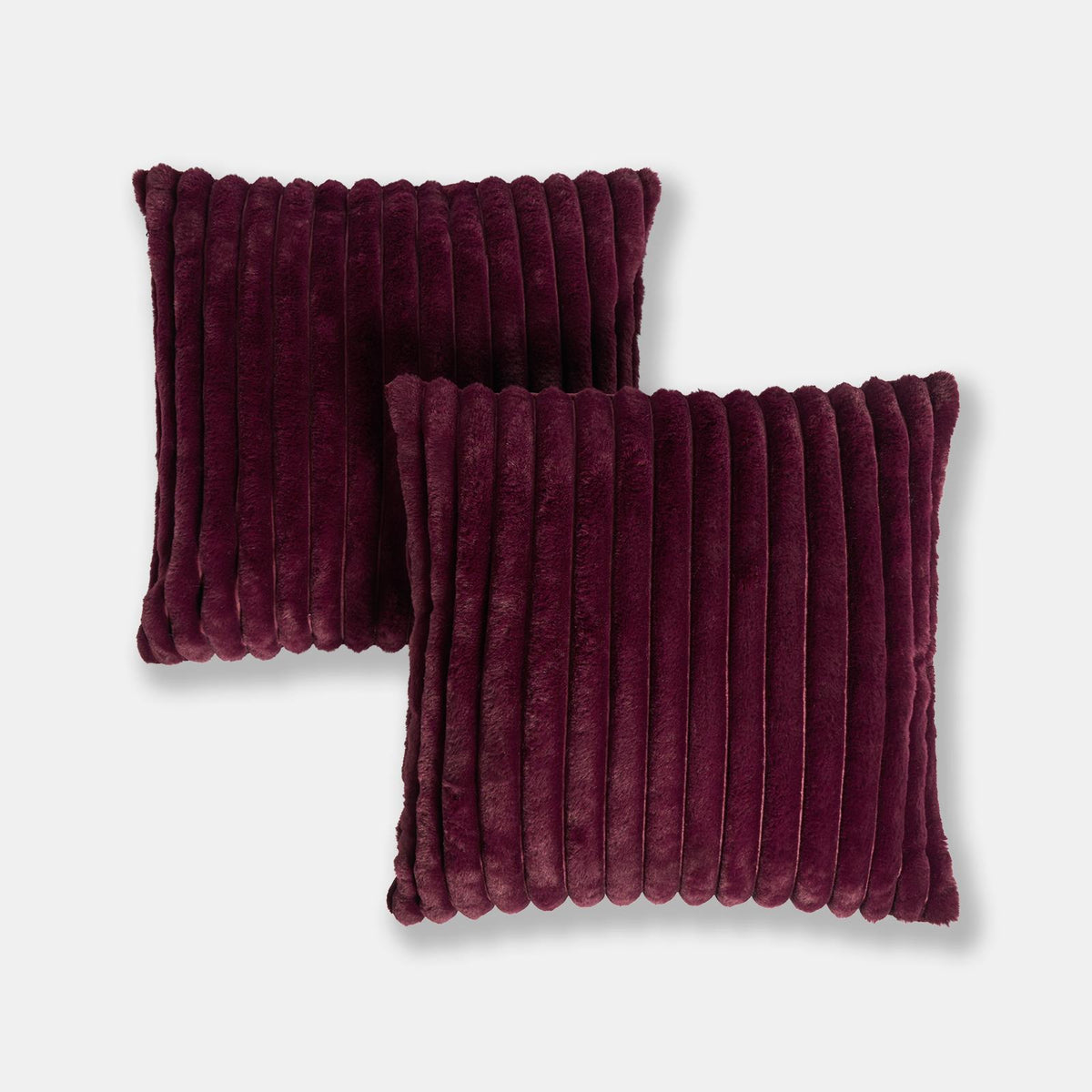 OHS Thick Rib Cushion Covers Faux Fur Soft Fleece Square Pillowcases Home Decor