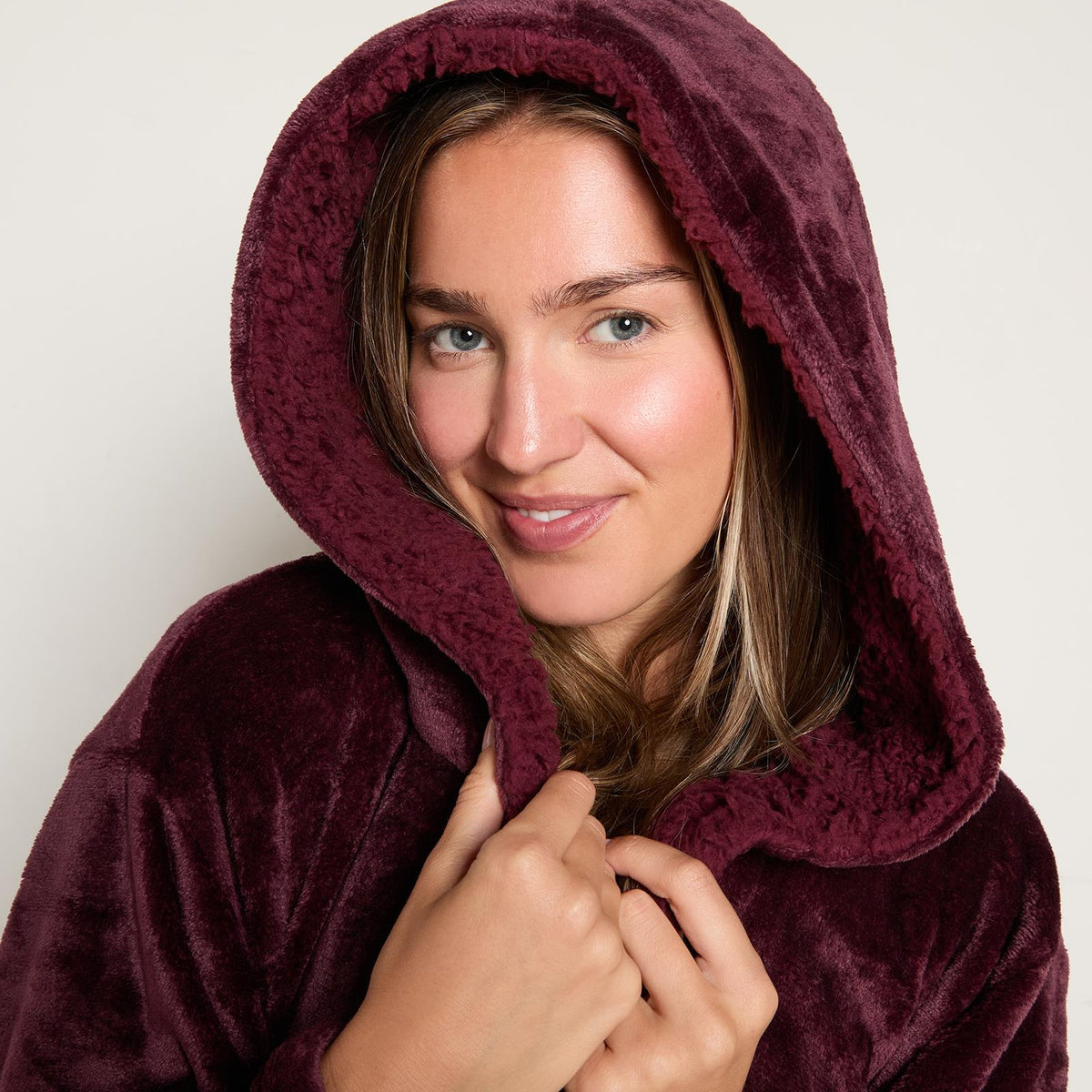 OHS Flannel Dressing Gown Soft Fleece Adults Unisex Thermal Winter Bathrobe