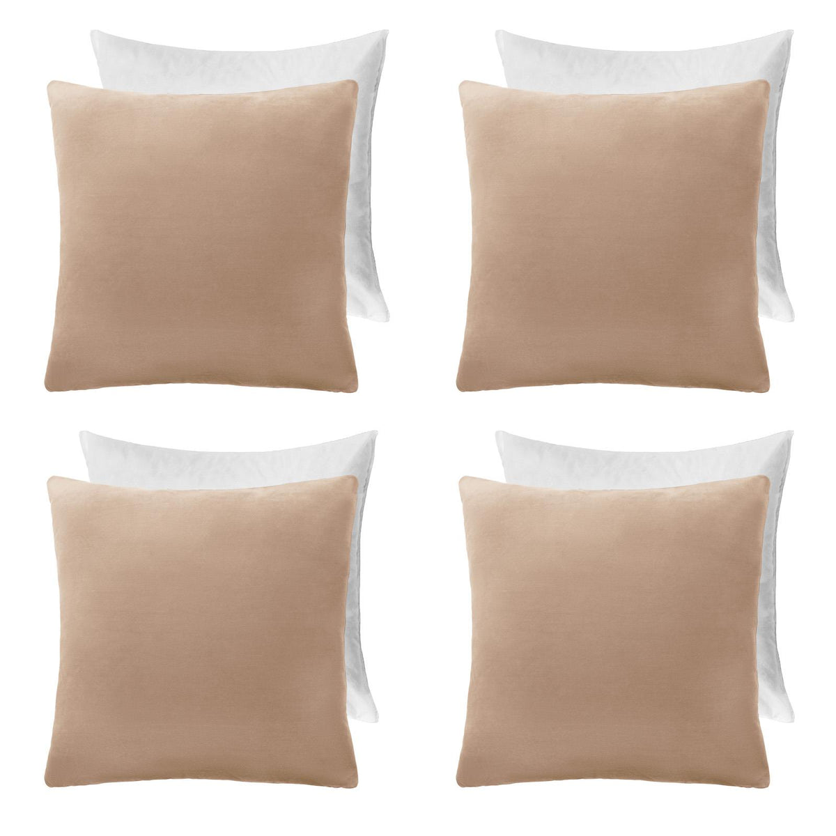 OHS Matte Velvet Cushion Covers Super Soft Luxury Square Pillowcases Multipack