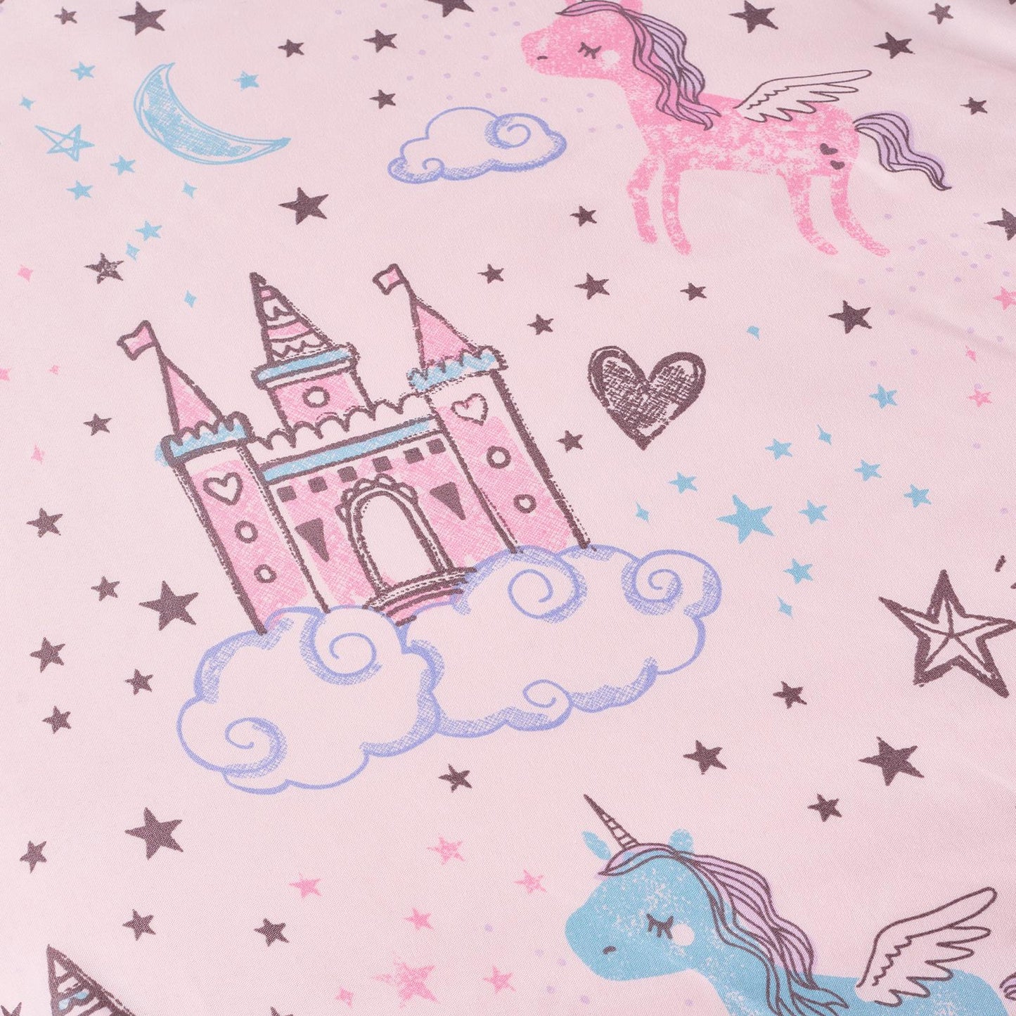 OHS Kids Microfibre Fitted Sheet Fun Print 25cm Hotel Quality Easy Care