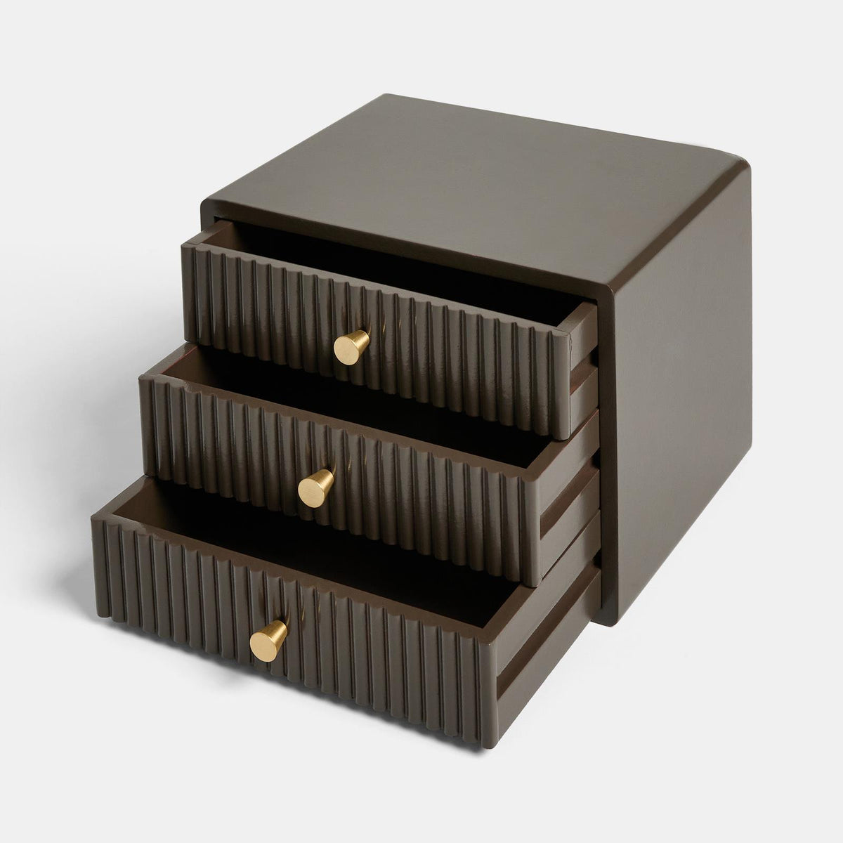 OHS Ribbed Desktop Drawers Organiser Freestanding Tabletop Cabinet Storage Unit