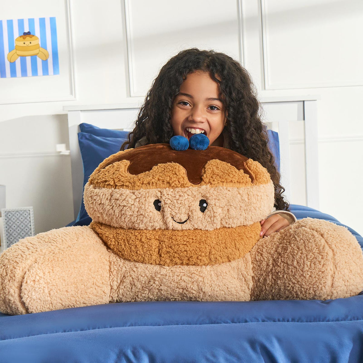 OHS Character Cuddle Cushion Soft Fleece Reading Pillow with Arms Bed Chair