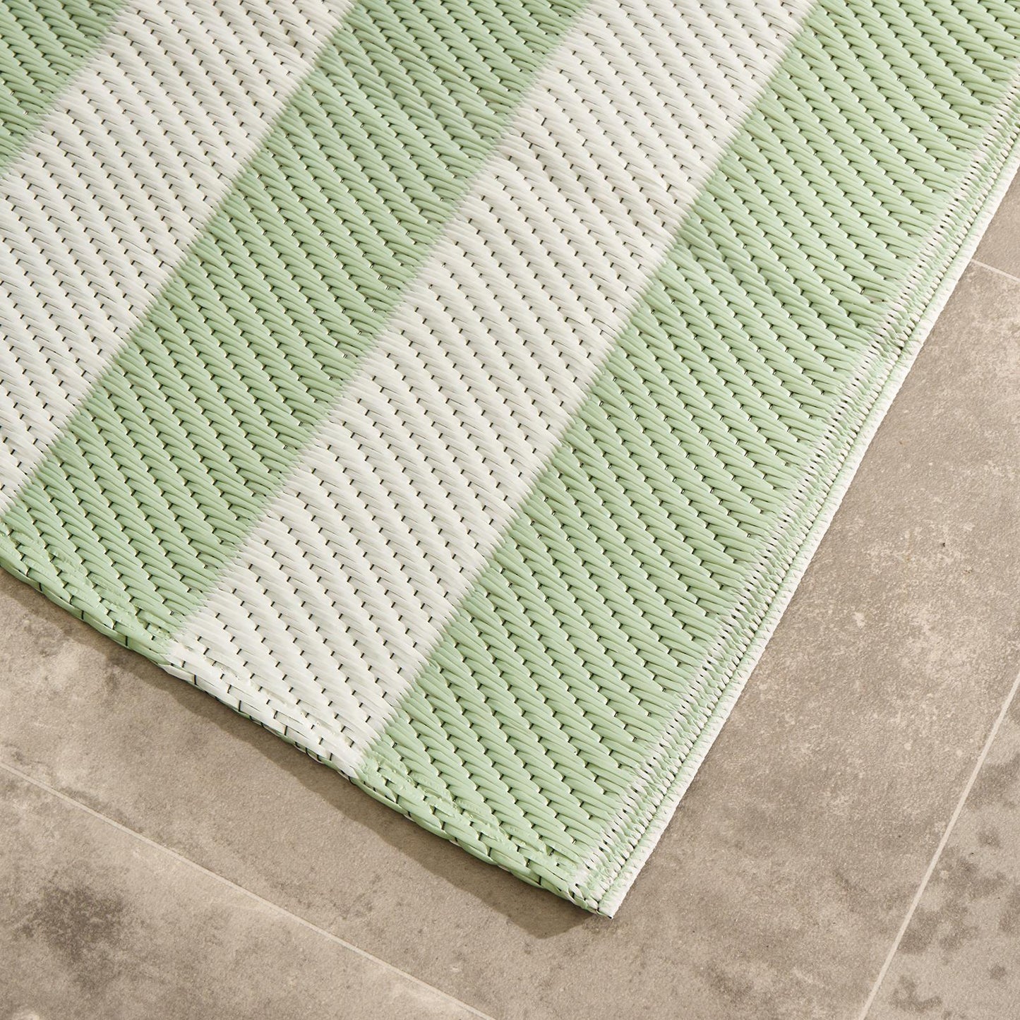 OHS Stripes Garden Rug Outdoor Waterproof Area Mat Patio Decor