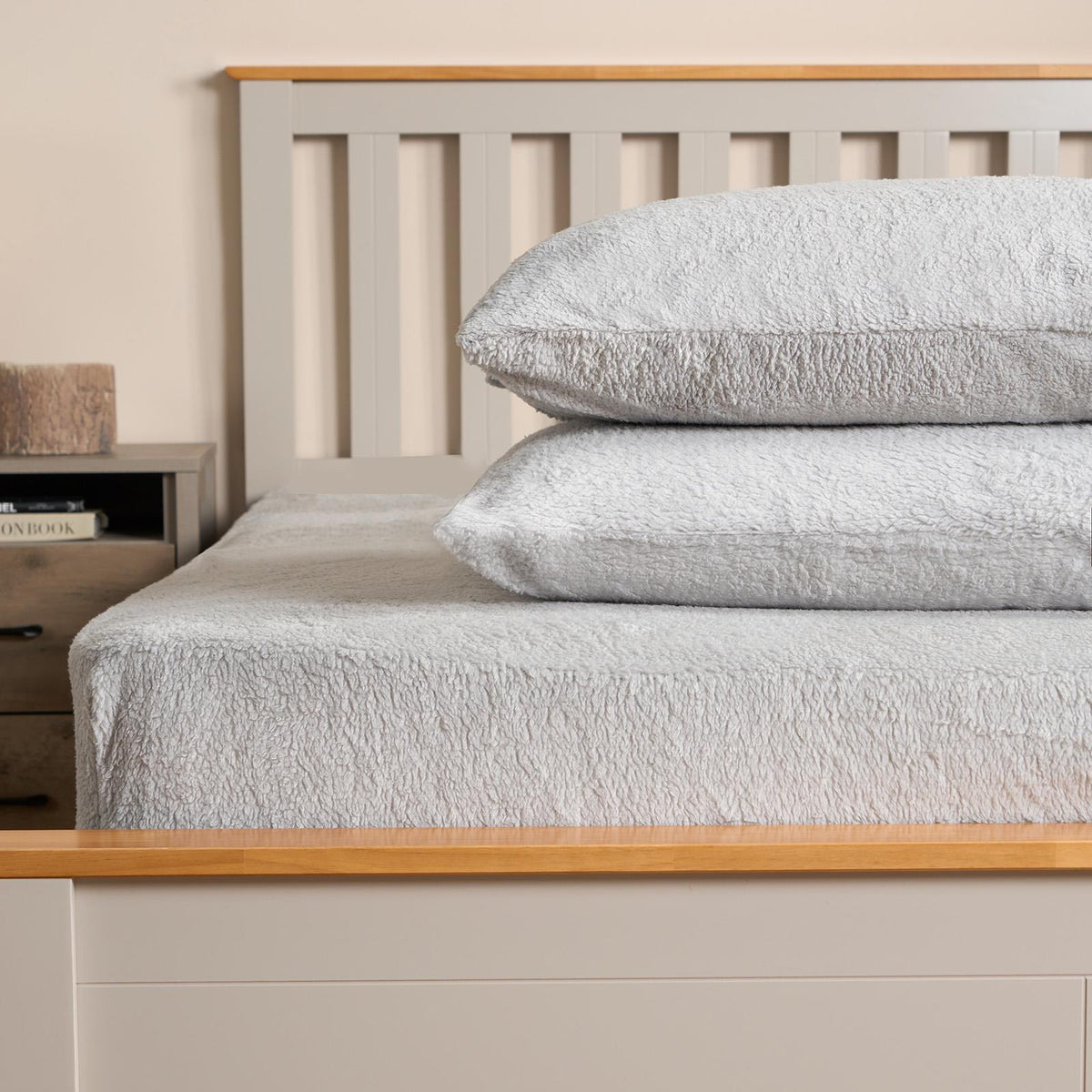 OHS Teddy Fleece Pillowcase Cover Bedding 4 x Thermal Warm Bear Sherpa Warm Soft