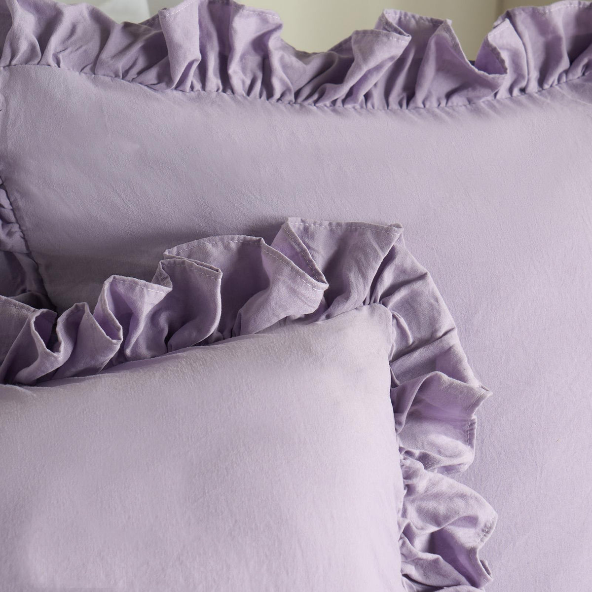 OHS Frill Cushion Covers Faux Linen Soft Square Pillowcases Home Decor Multipack