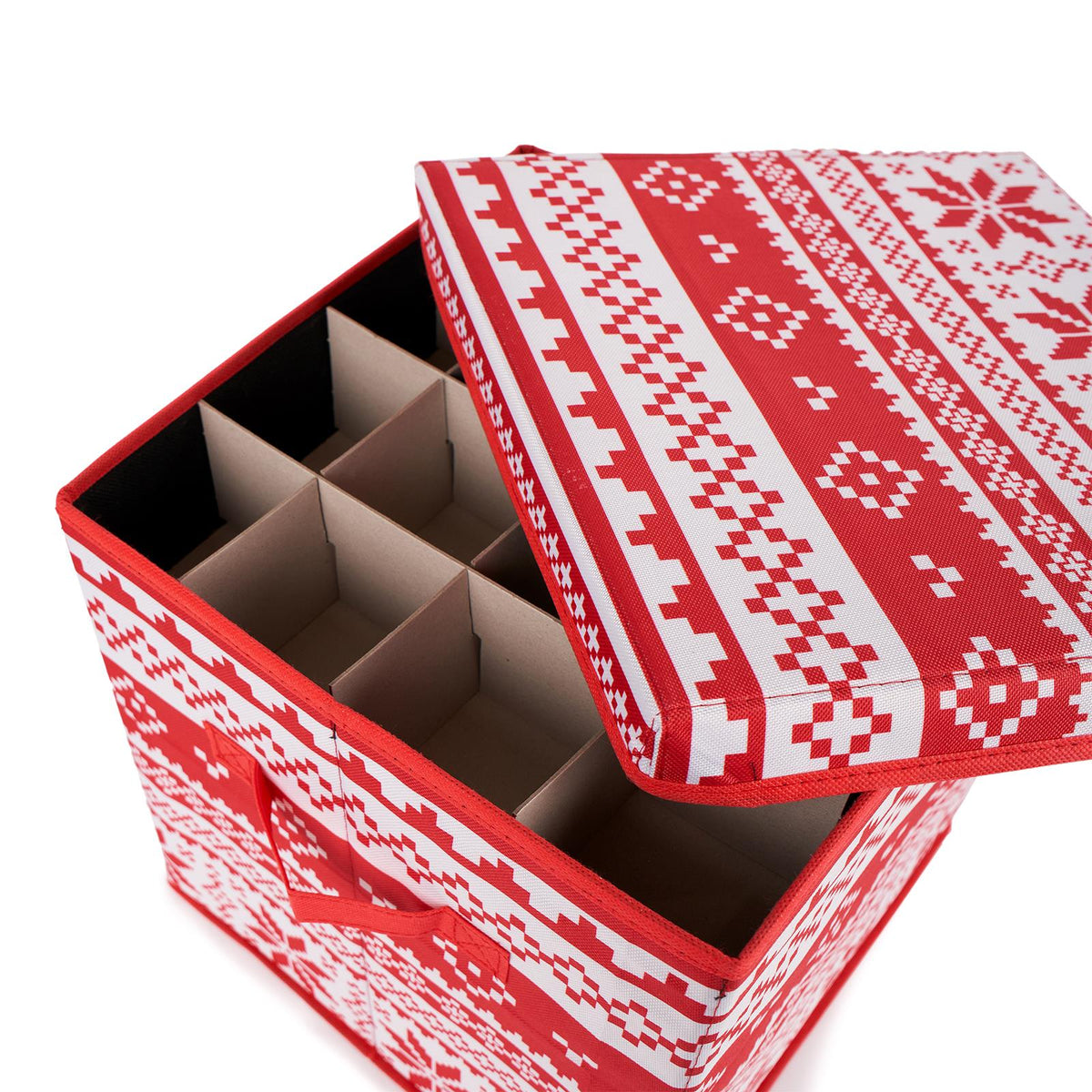OHS Christmas Bauble Storage Box Festive Decoration Organiser Cube 64 Slots