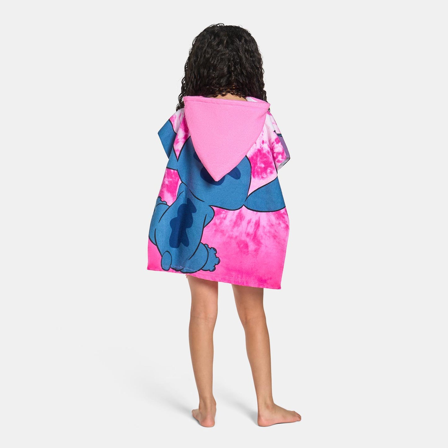 OHS x Stitch Kids Beach Towel Hooded Poncho Absorbent Quick Dry Soft Microfibre