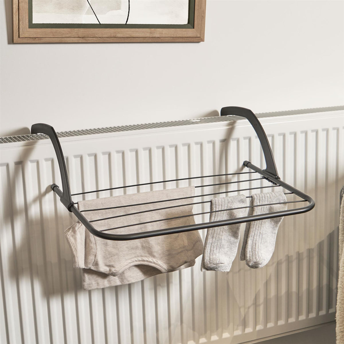 Over Radiator Clothes Airer Foldable Clothes Towel Rail Holder Rack Dryer Hanger