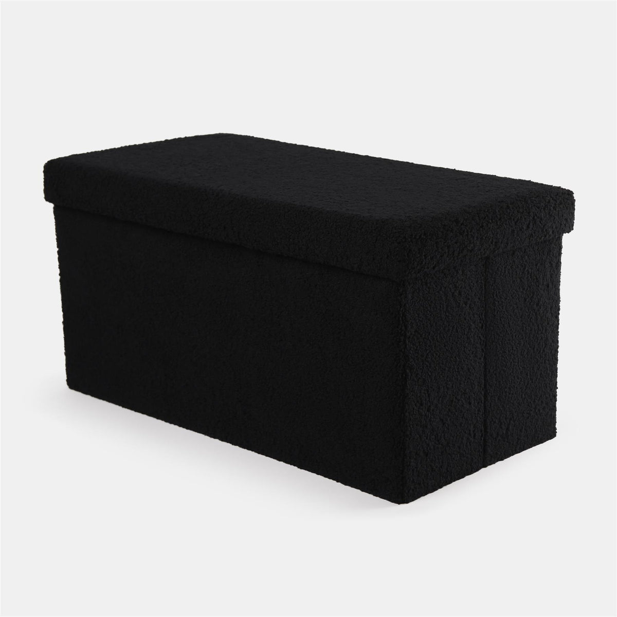 OHS Ottoman Boucle Storage Box Folding Footstool Cube Round Rectangle