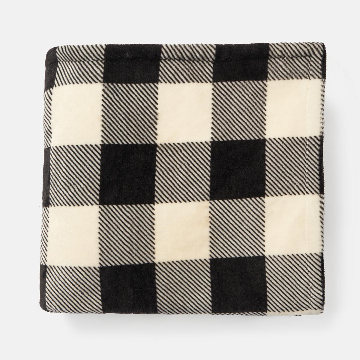 OHS Gingham Throw Super Soft Fleece Travel Blanket Thermal Bedspread Home Decor