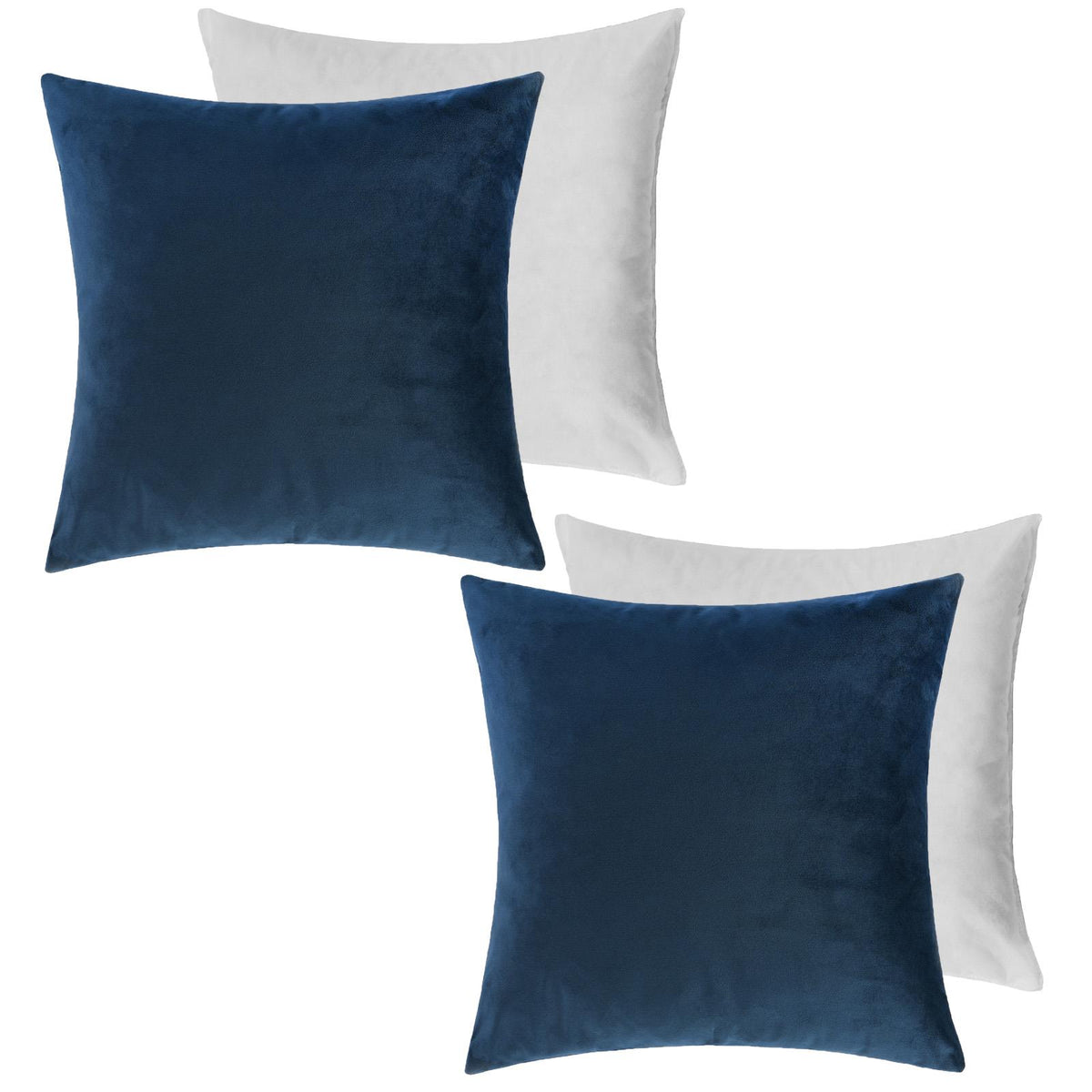 OHS Matte Velvet Cushion Covers Super Soft Luxury Square Pillowcases Multipack