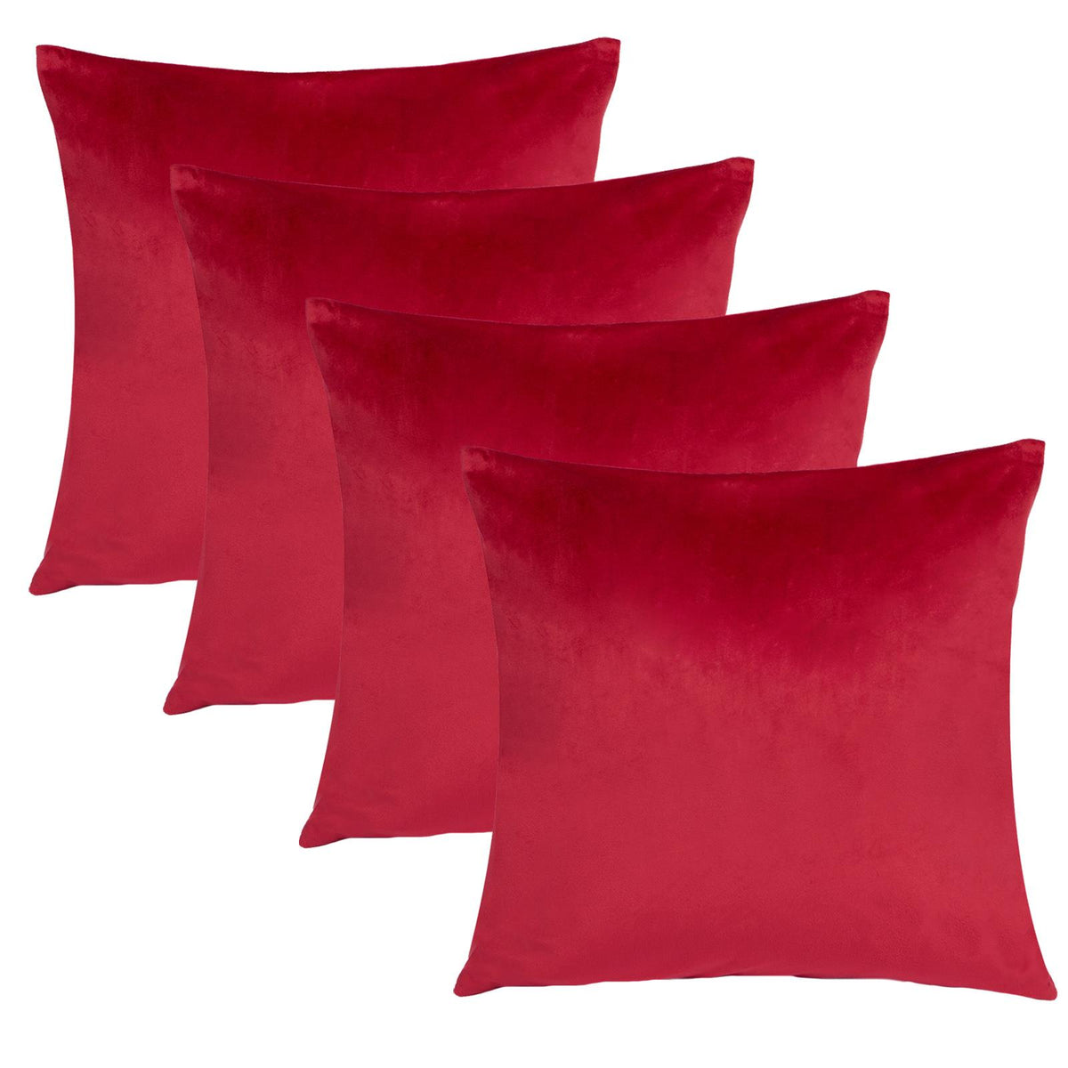 OHS Matte Velvet Cushion Covers Super Soft Luxury Square Pillowcases Multipack