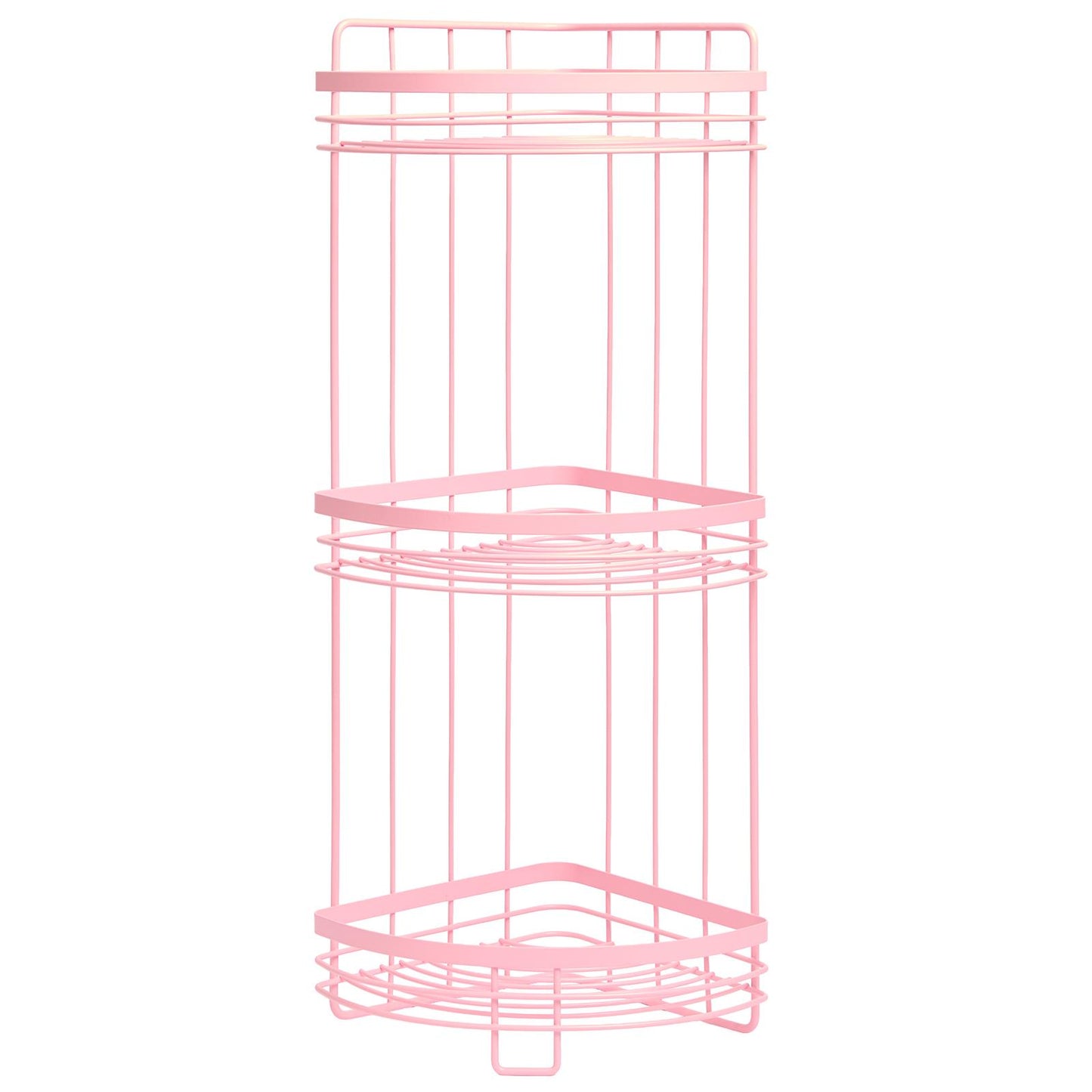 OHS 3 Tier Shower Caddy Bathroom Organiser Plastic Freestanding Corner Shelf