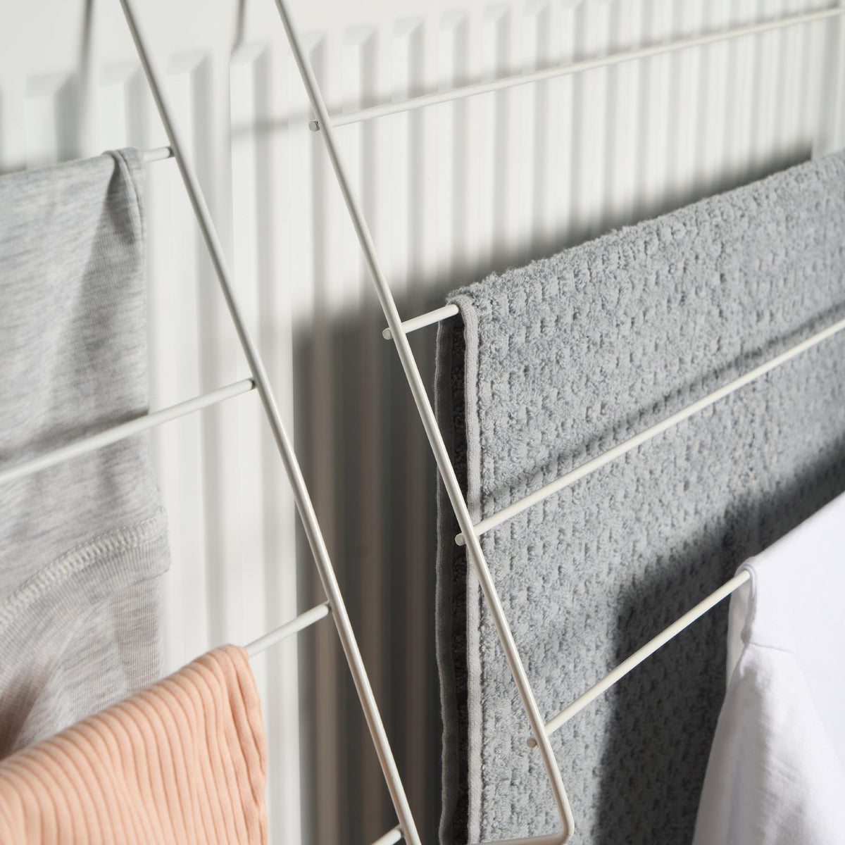 Radiator Drying Rack 2 x Clothing Dryer Organiser Hanger Rail Foldable Storage