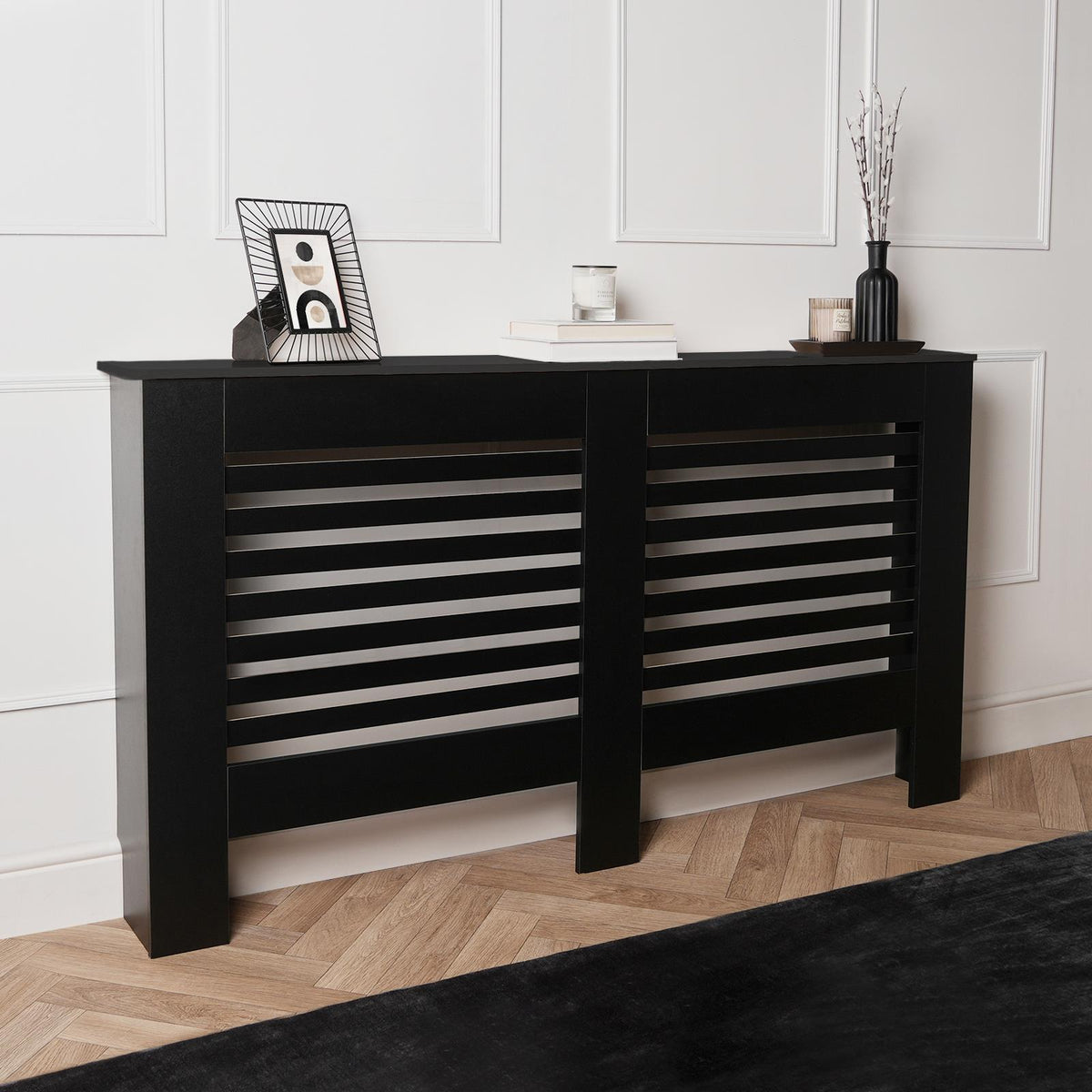 OHS Wood Radiator Cover MDF Side Board S M L Cabinet Shelf Hallway Furniture