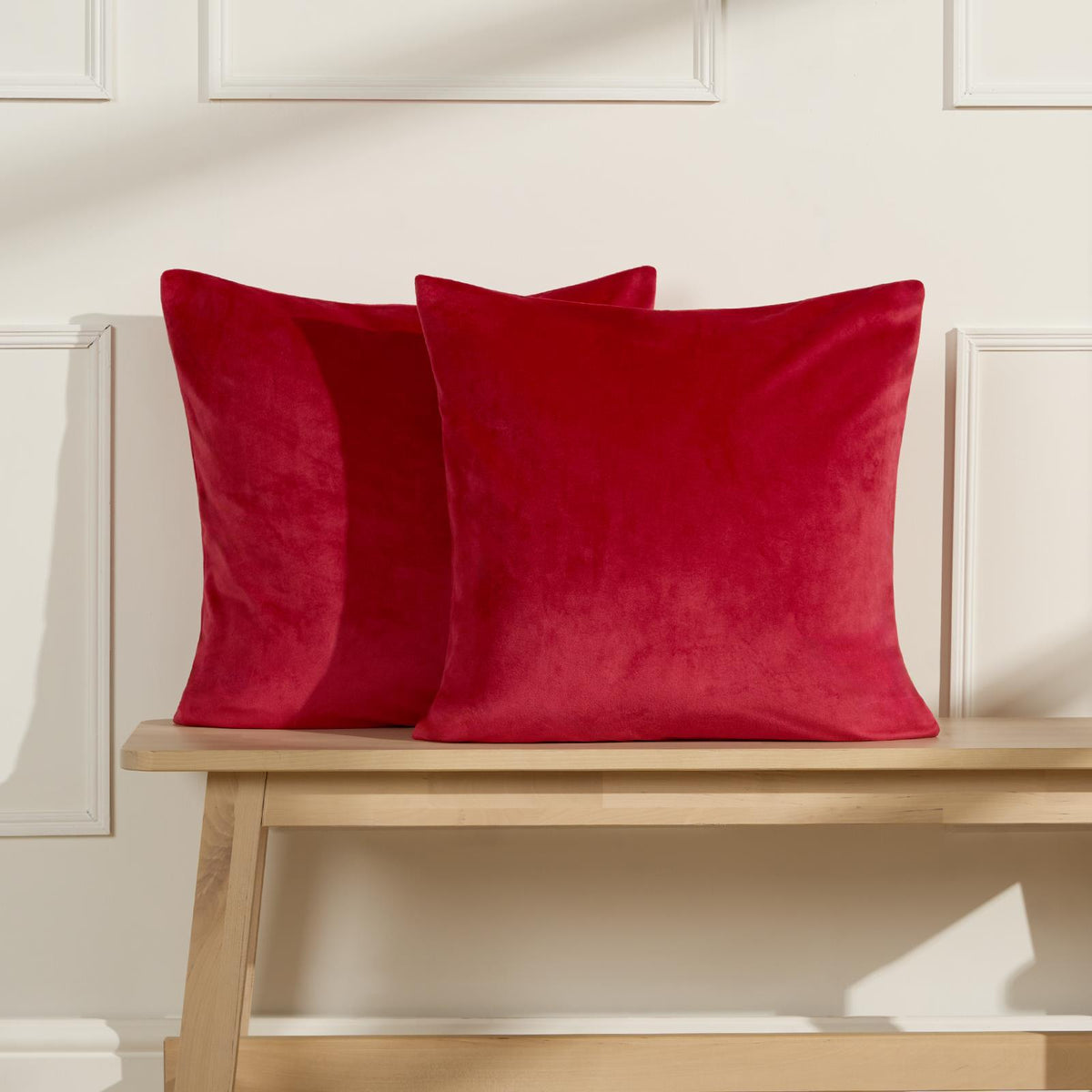 OHS Matte Velvet Cushion Covers Super Soft Luxury Square Pillowcases Multipack