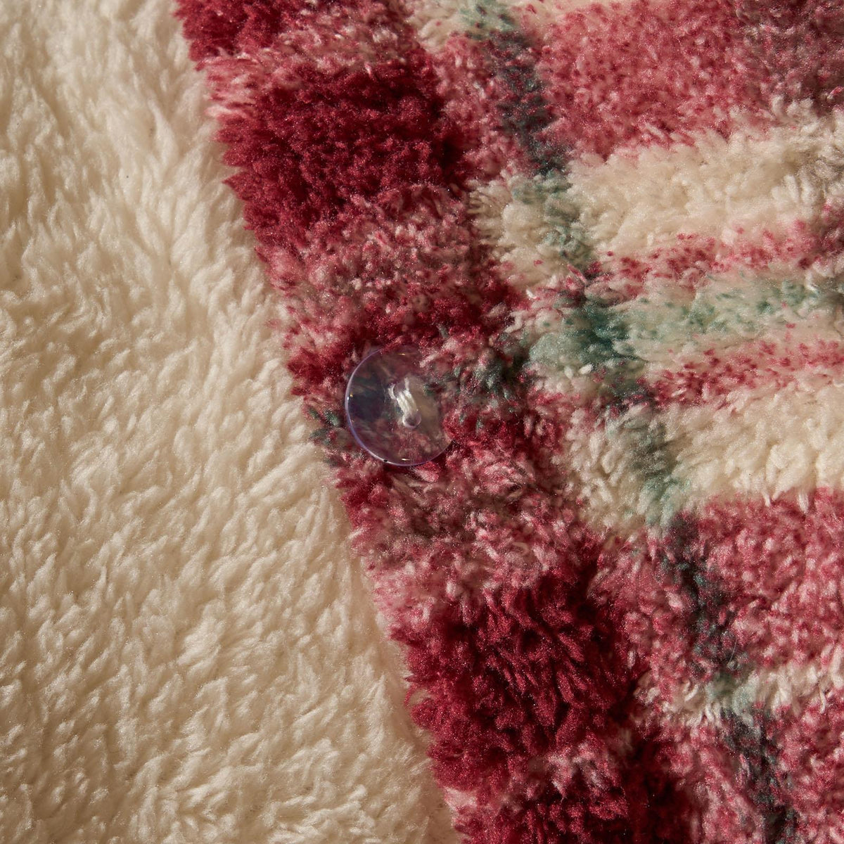 OHS Teddy Fleece Bedding Set Warm Winter Check Duvet Cover with Pillowcase